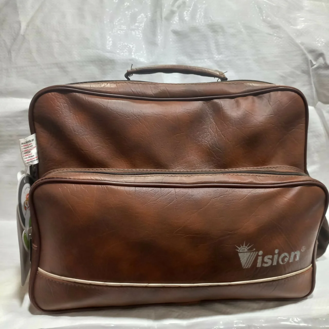 PREMIUM VISION BROWN LEATHER SLING BAG - Image 5