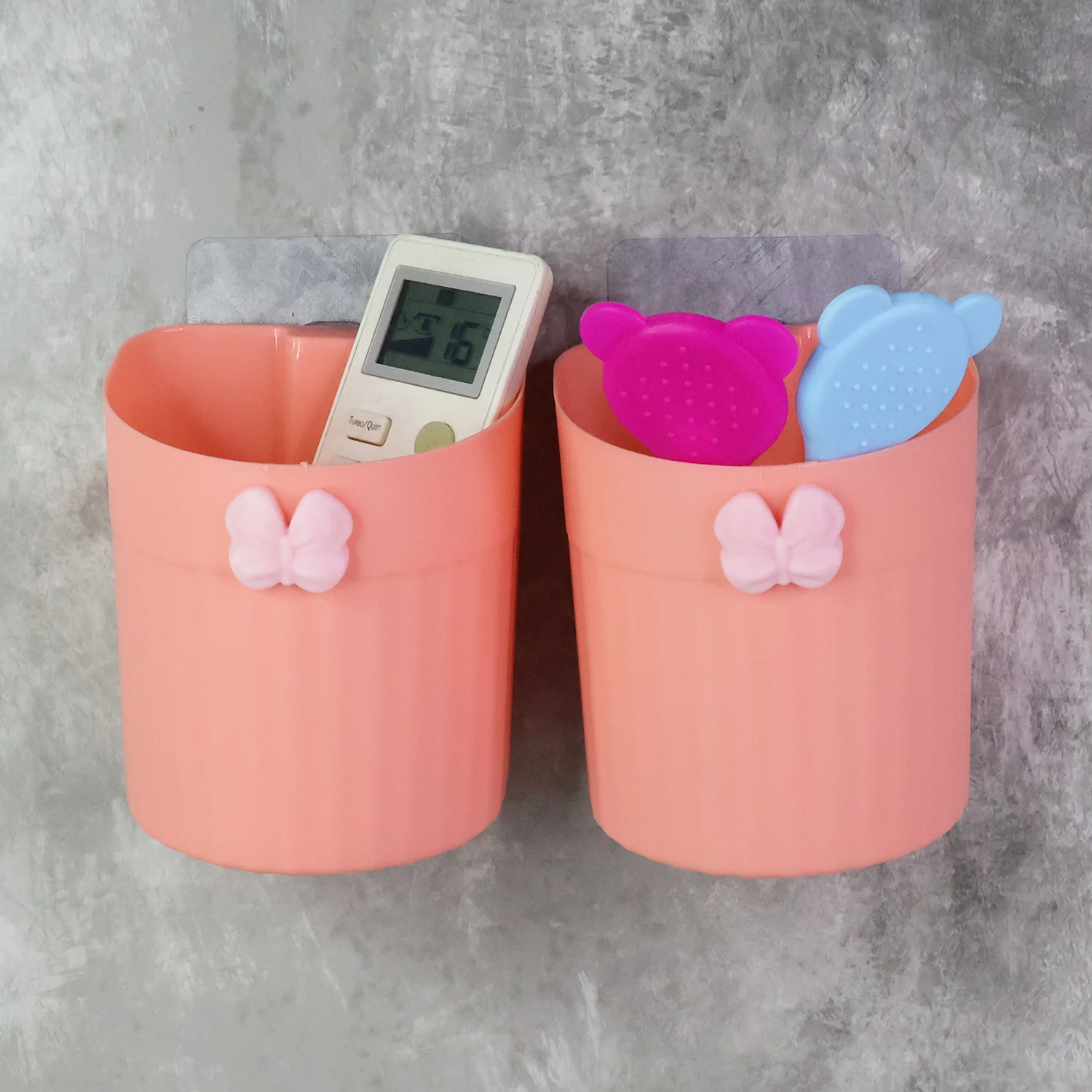 Premium Wall-Mounted Toothbrush Holder with Butterfly Design (2 Pc) - Image 3