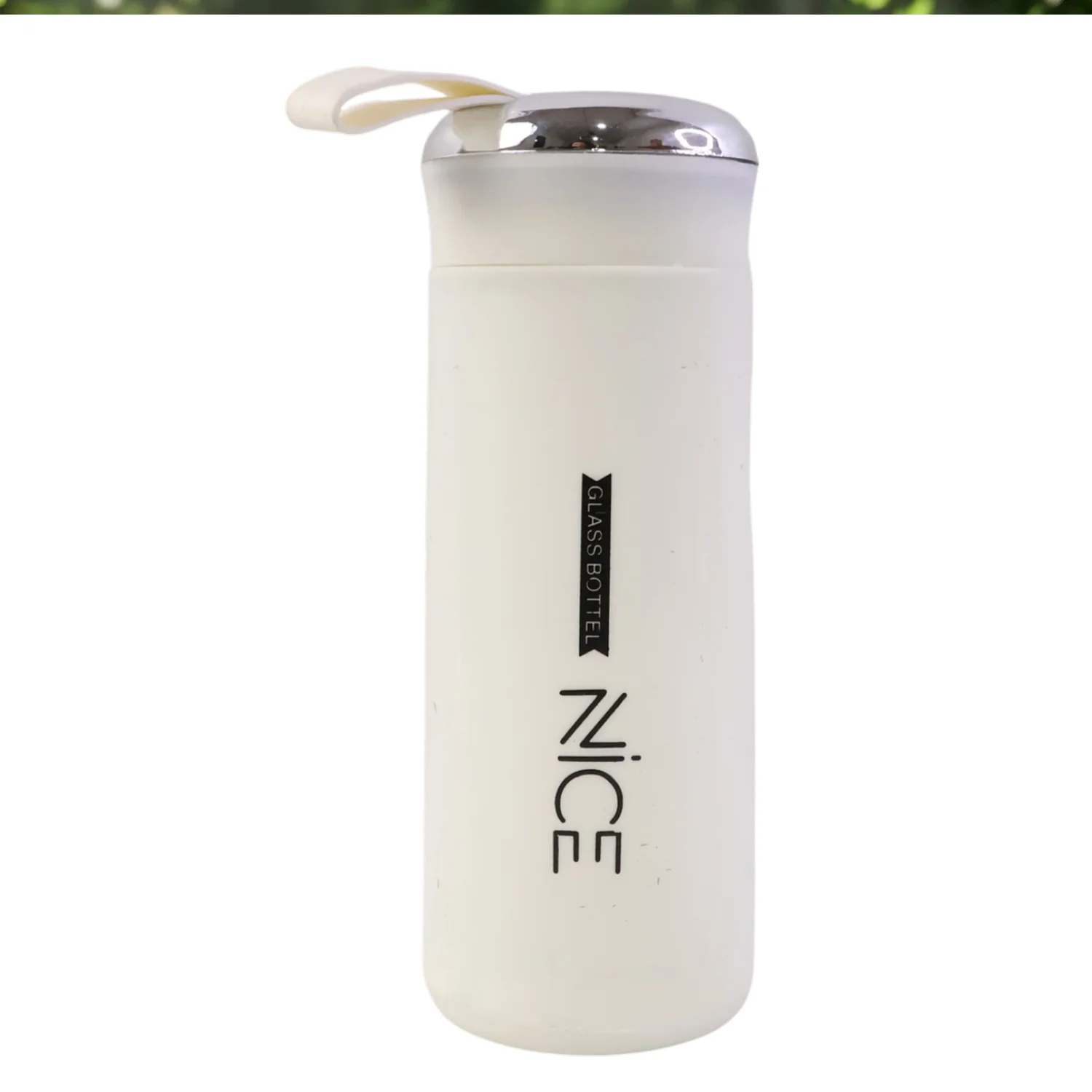 Premium White Glass Water Bottle (1 Pc ,400 ML) - Image 5