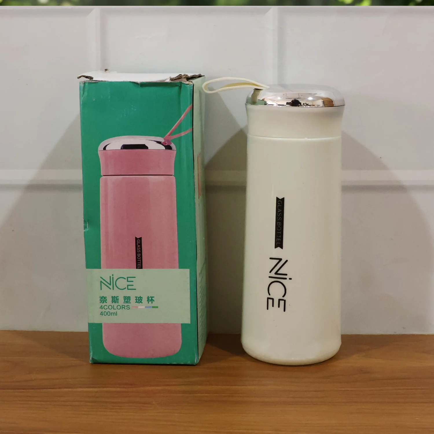 Premium White Glass Water Bottle (1 Pc ,400 ML) - Image 7