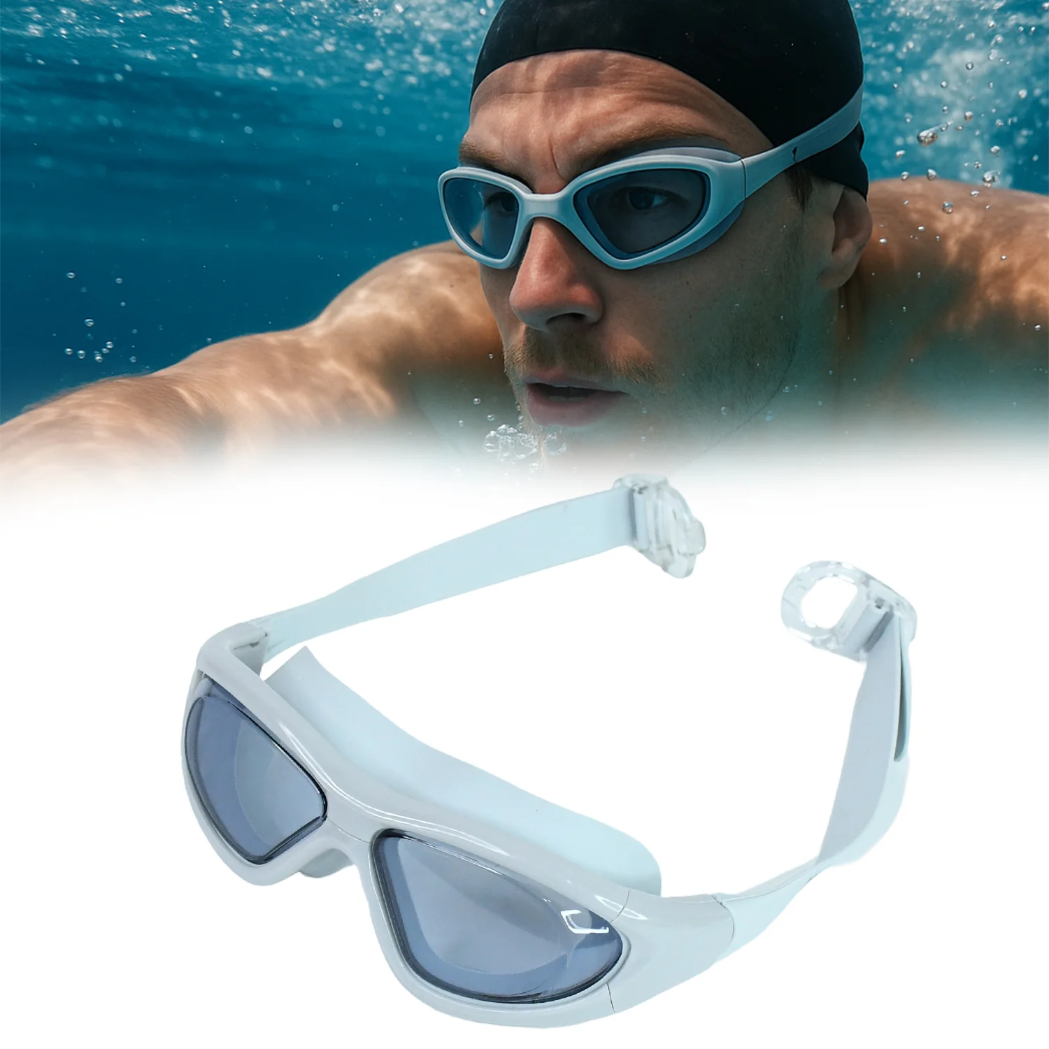 Konex Premium Wide Vision Swimming Goggles With protective hard case (1 Pc) - Image 7