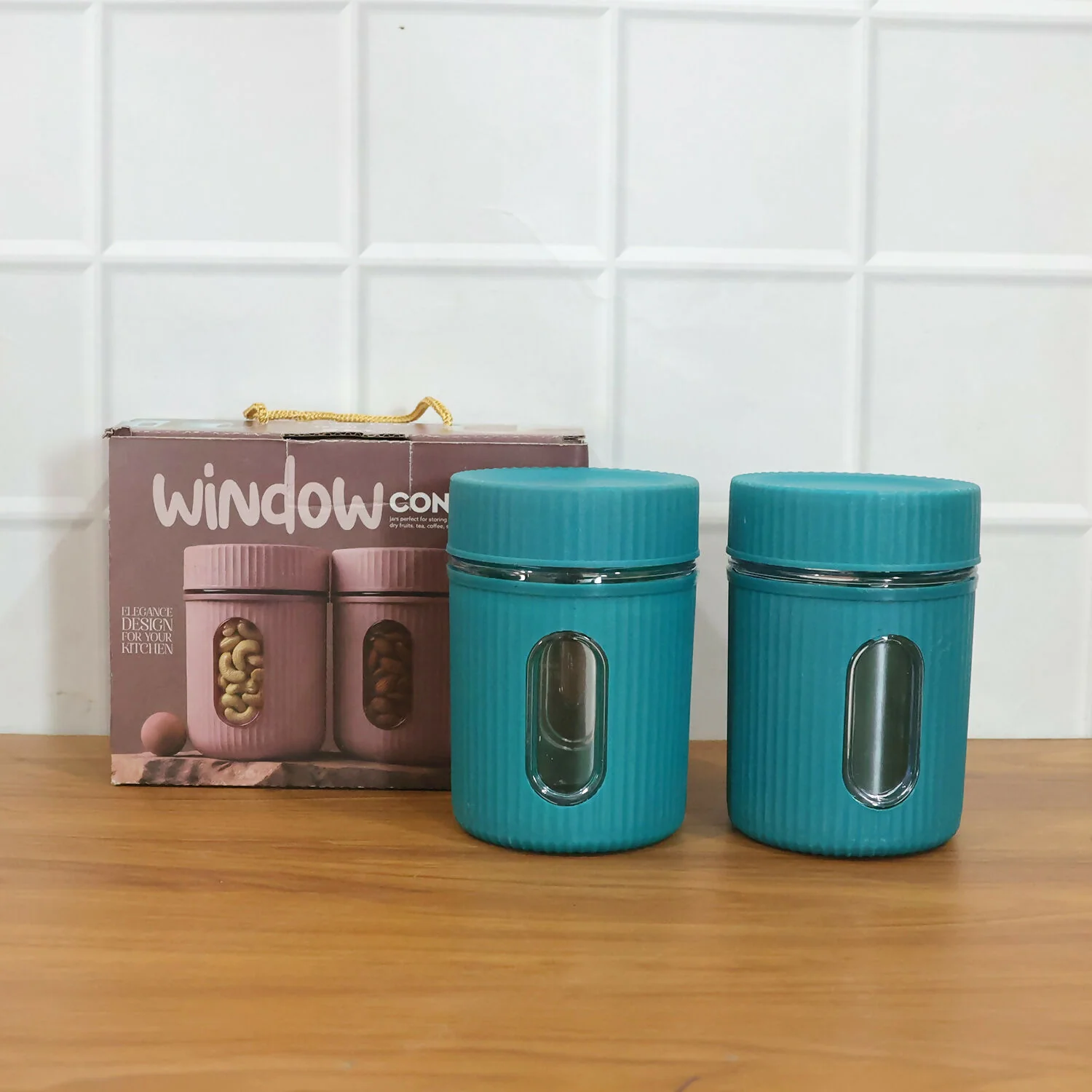 Premium Window Jar Set Airtight Kitchen Storage Jars with View Window (2 Pc Of 750ml) - Image 6