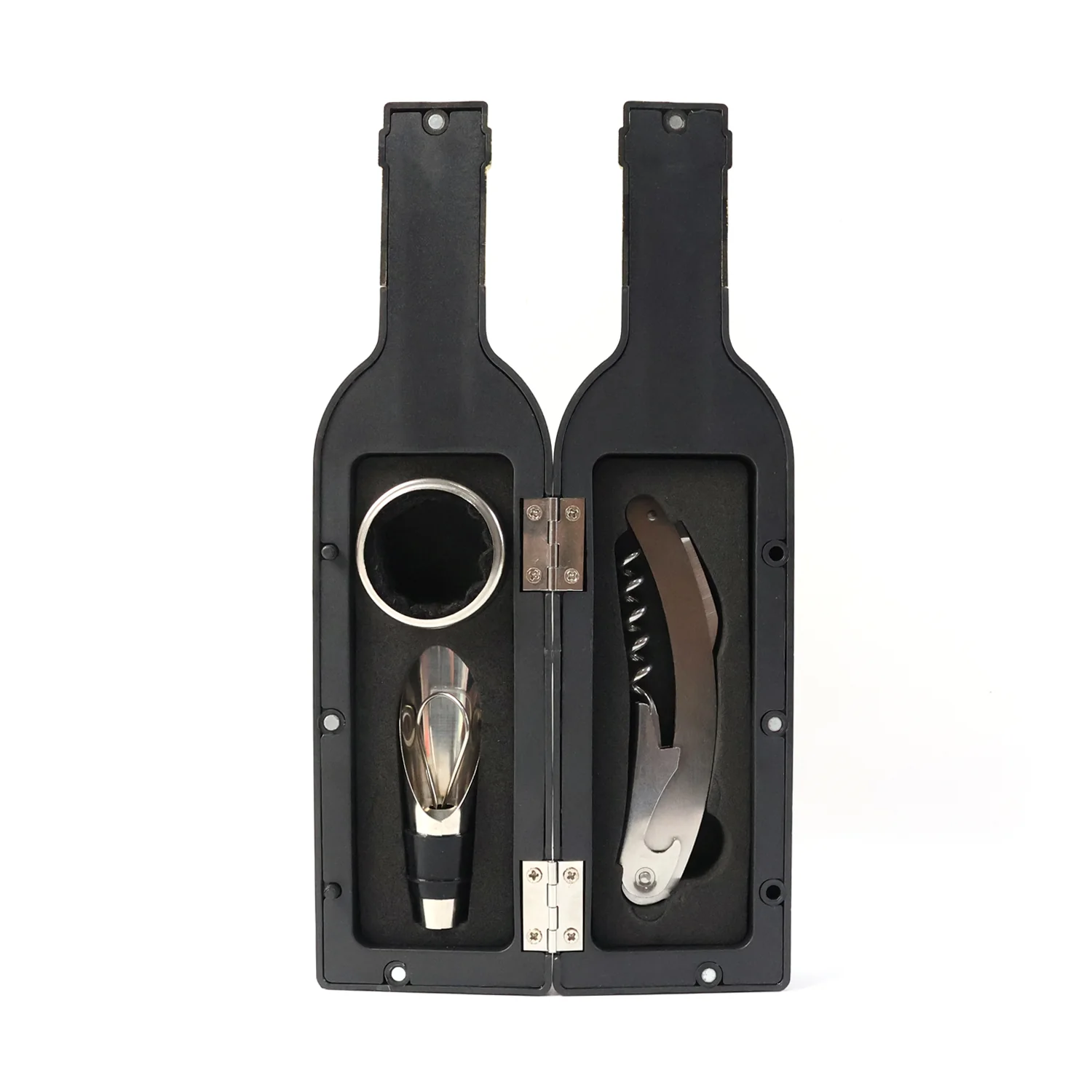 Premium Wine Bottle Shape Bar Accessory Gift Set - Image 5