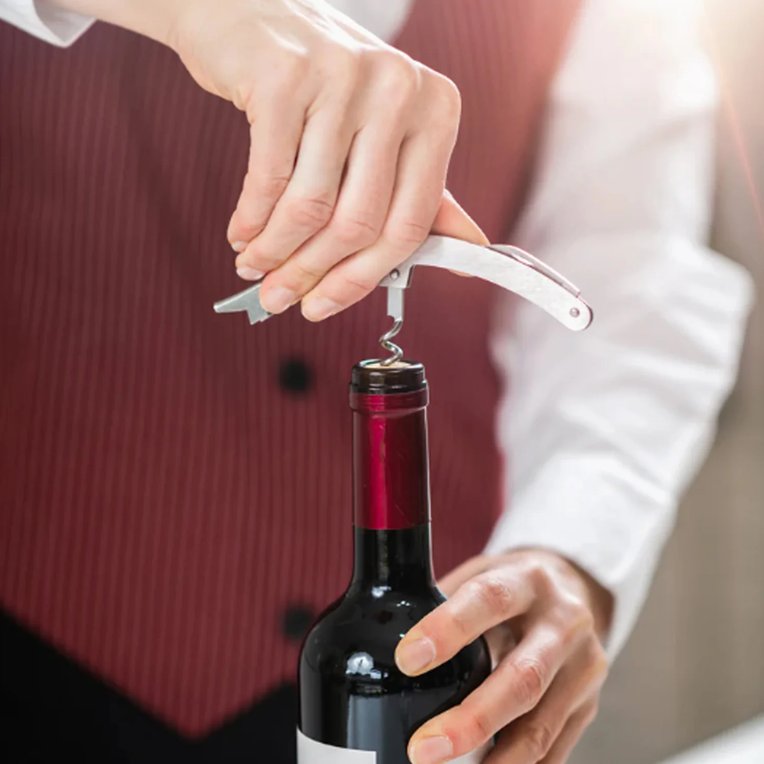 Premium Wine Bottle Shape Bar Accessory Gift Set - Image 7