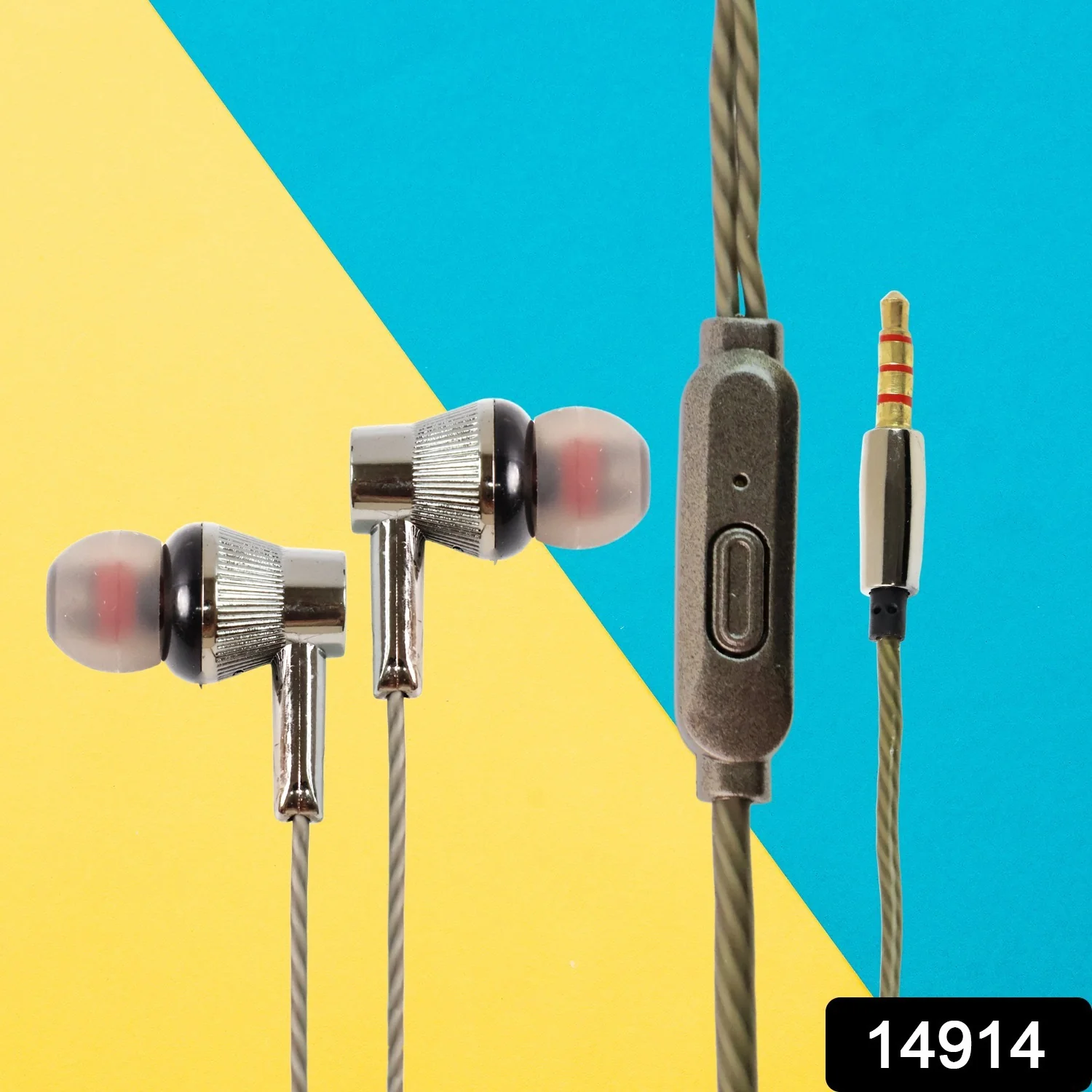 Premium Wired Earphones with Mic - (1 Pc) - Image 2