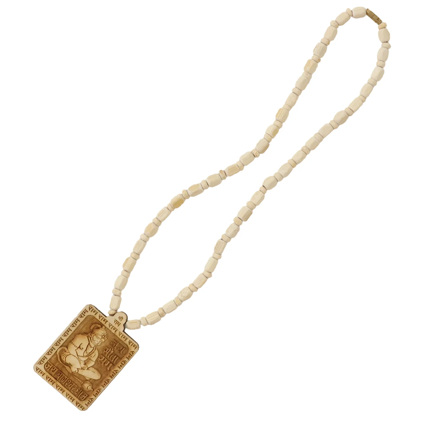 Premium Wooden Hanuman Pendant Mala (1 Pc) - Image 5