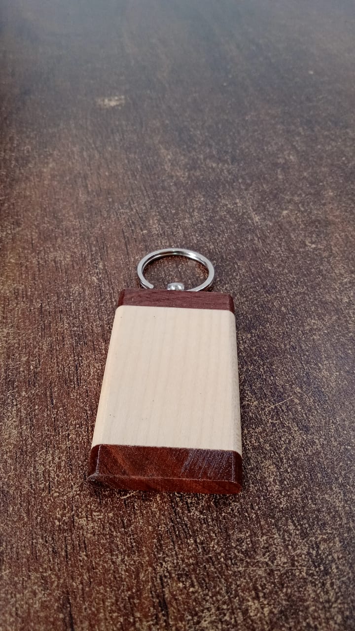 Premium Wooden Keychain with Dual Tone Finish (1 Pc) - Image 8
