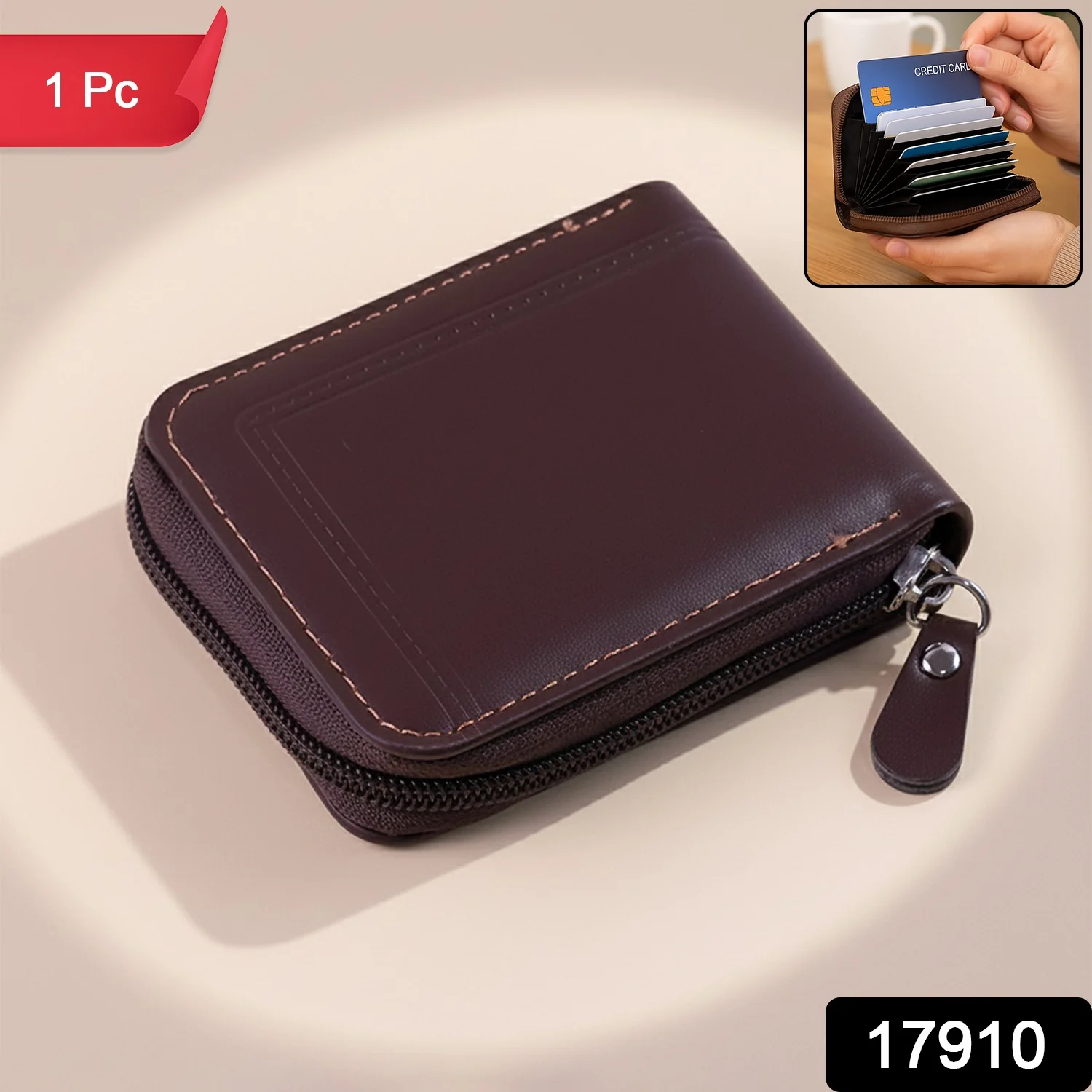 Premium Zip-Around Card Holder Wallet (1 Pc) - Image 2
