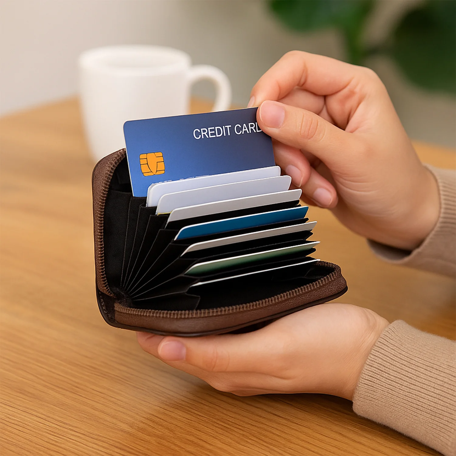 Premium Zip-Around Card Holder Wallet (1 Pc) - Image 6