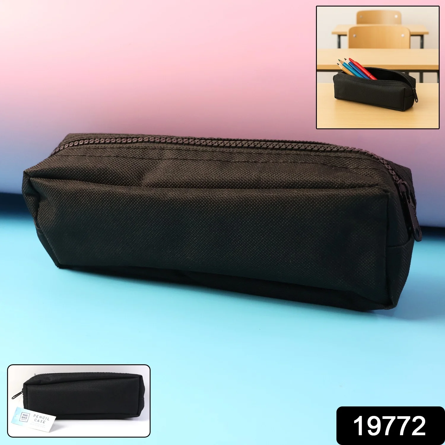 Premium Zipper Pencil Case Pouch (1 Pc) - Image 2
