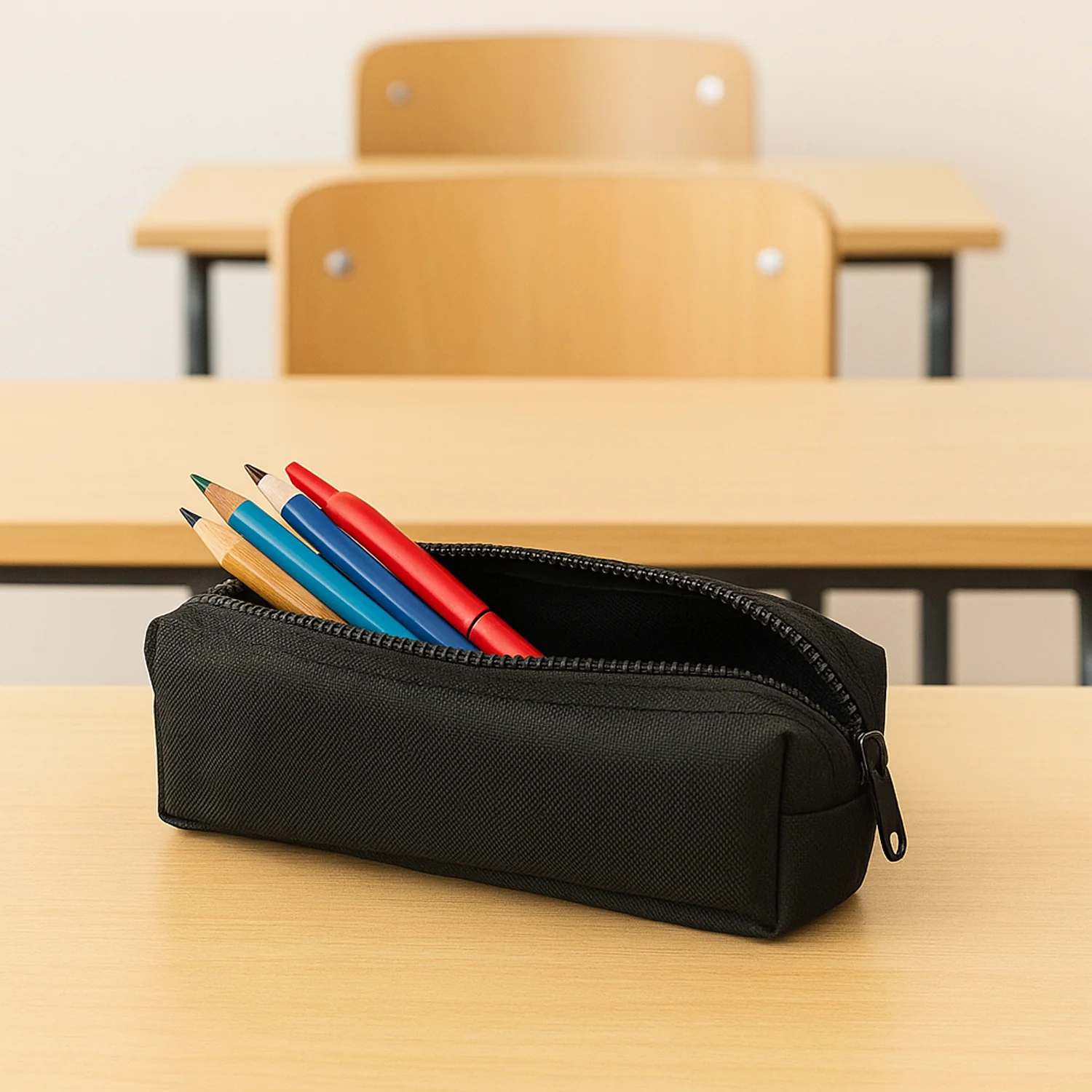 Premium Zipper Pencil Case Pouch (1 Pc) - Image 4
