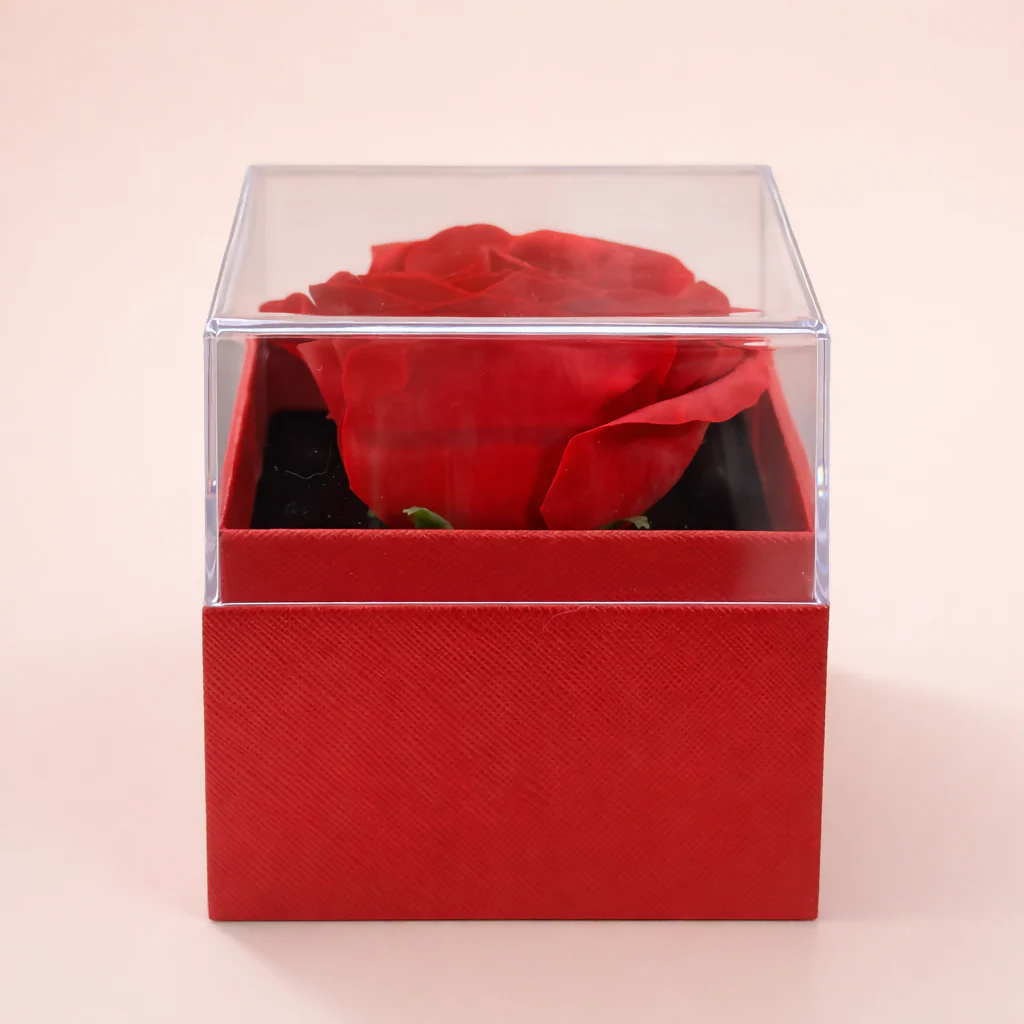 Preserved Rose Gift Box with Drawer | Decorative Showpiece for Home & Gifting - Image 5