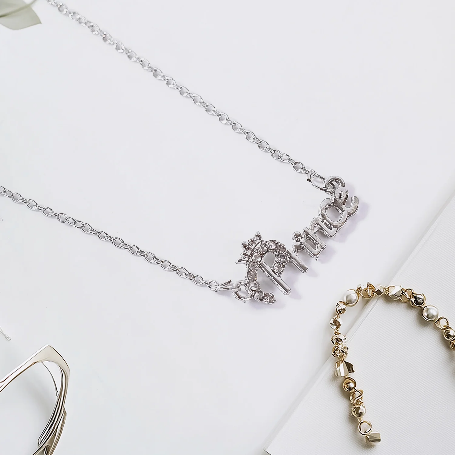 Prince Name Letter Locket Pendant Necklace With Chain For Men's And Boy's (1Pc) - Image 5