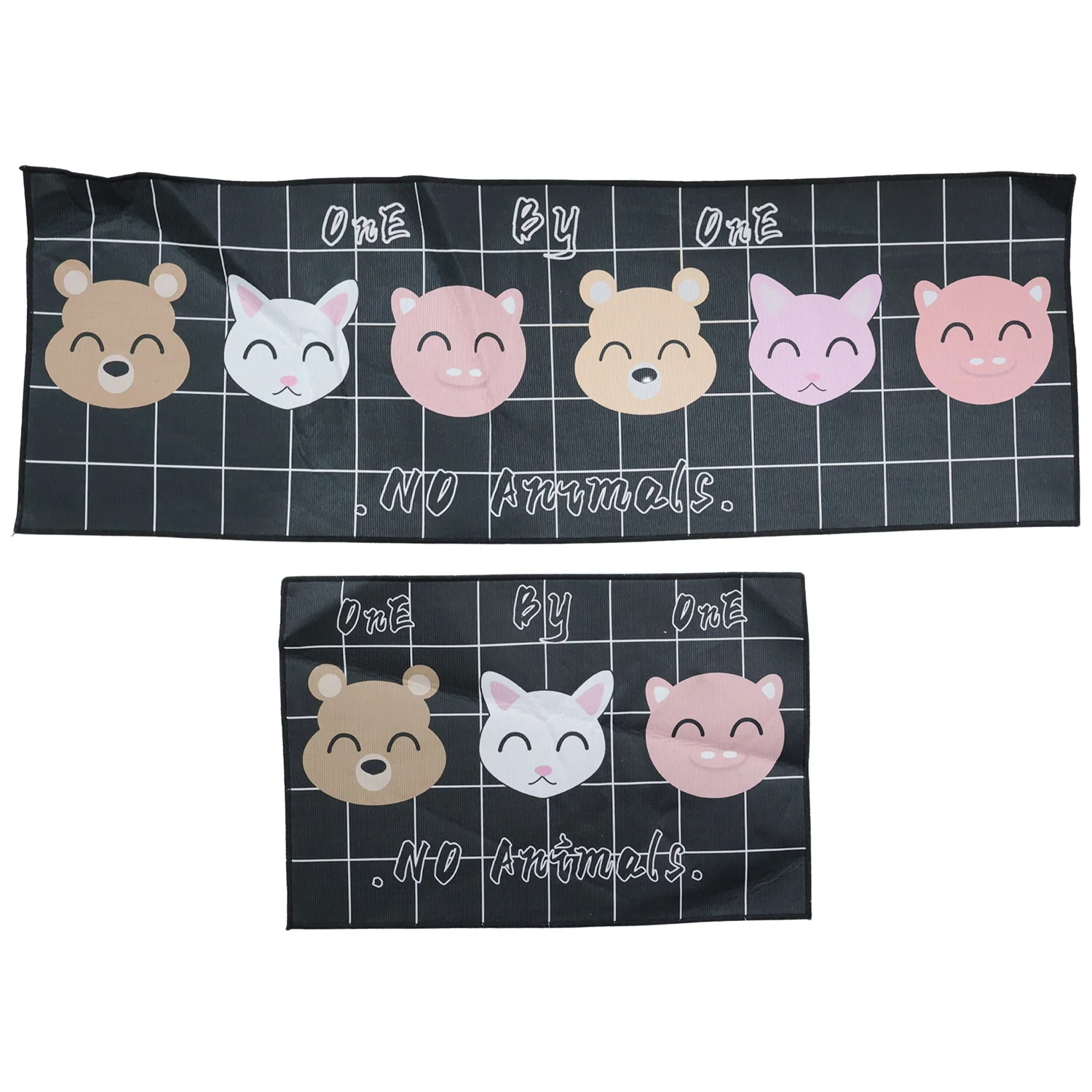Printed Anti Slip Floor Mat Set (2 Pc, Mix Design & Size) - Image 6