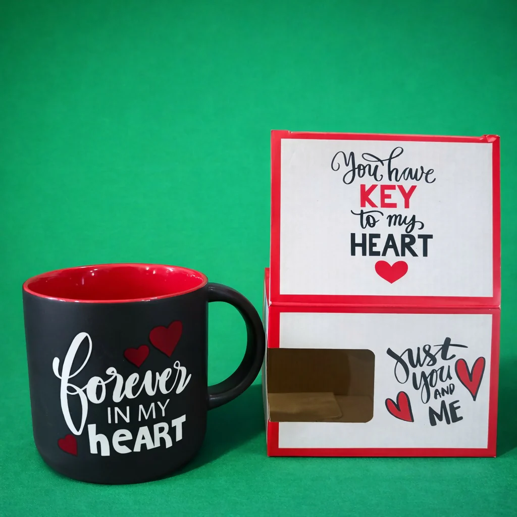 Printed Ceramic Coffee Mug with Gift Box Romantic Love Them - Image 2