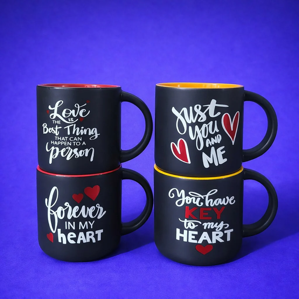 Printed Ceramic Coffee Mug with Gift Box Romantic Love Them - Image 4