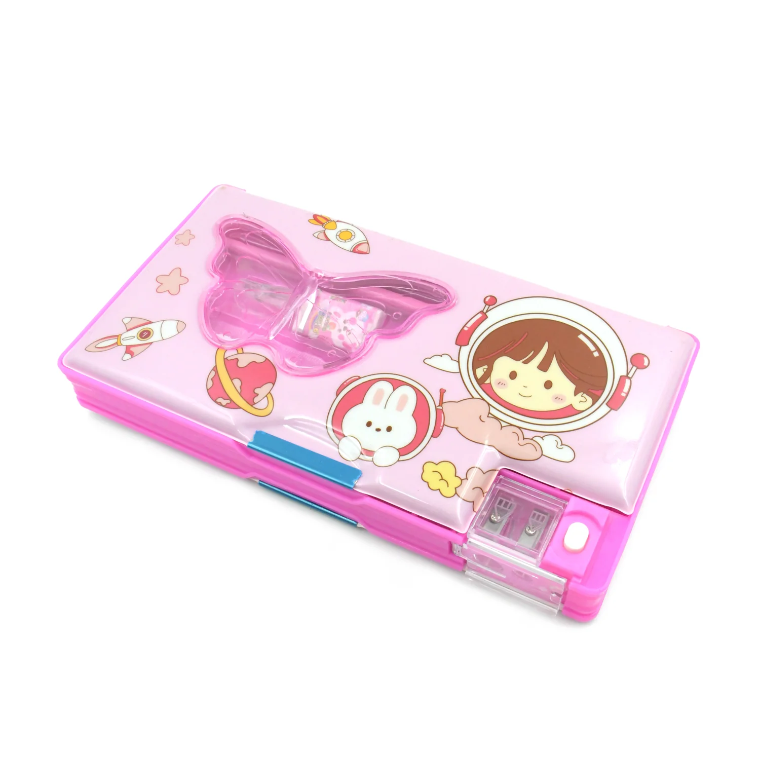 Printed Pencil Case for Kids (1 Pc): Multi-Compartment, Compass Box - Image 4