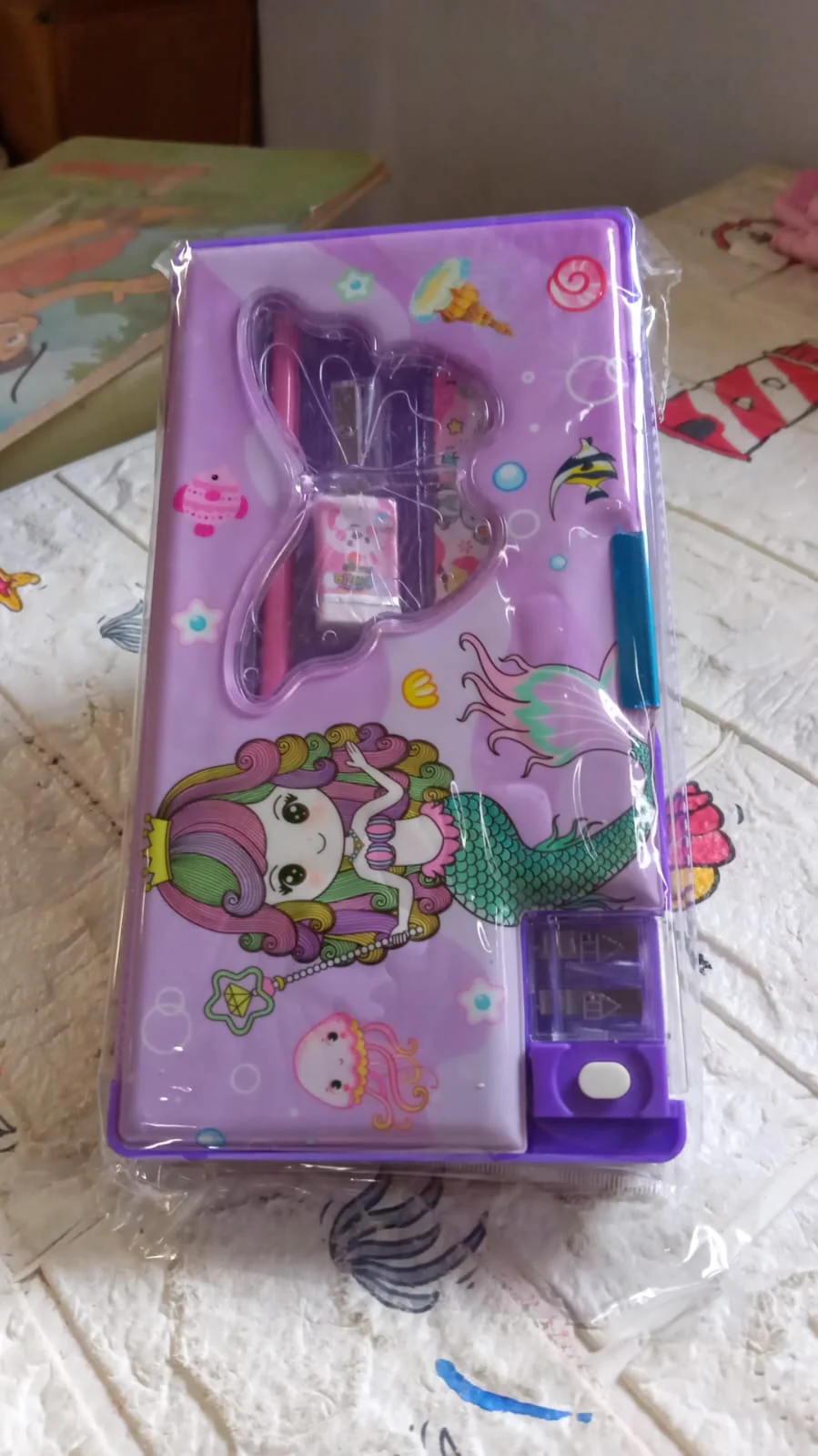 Printed Pencil Case for Kids (1 Pc): Multi-Compartment, Compass Box - Image 6
