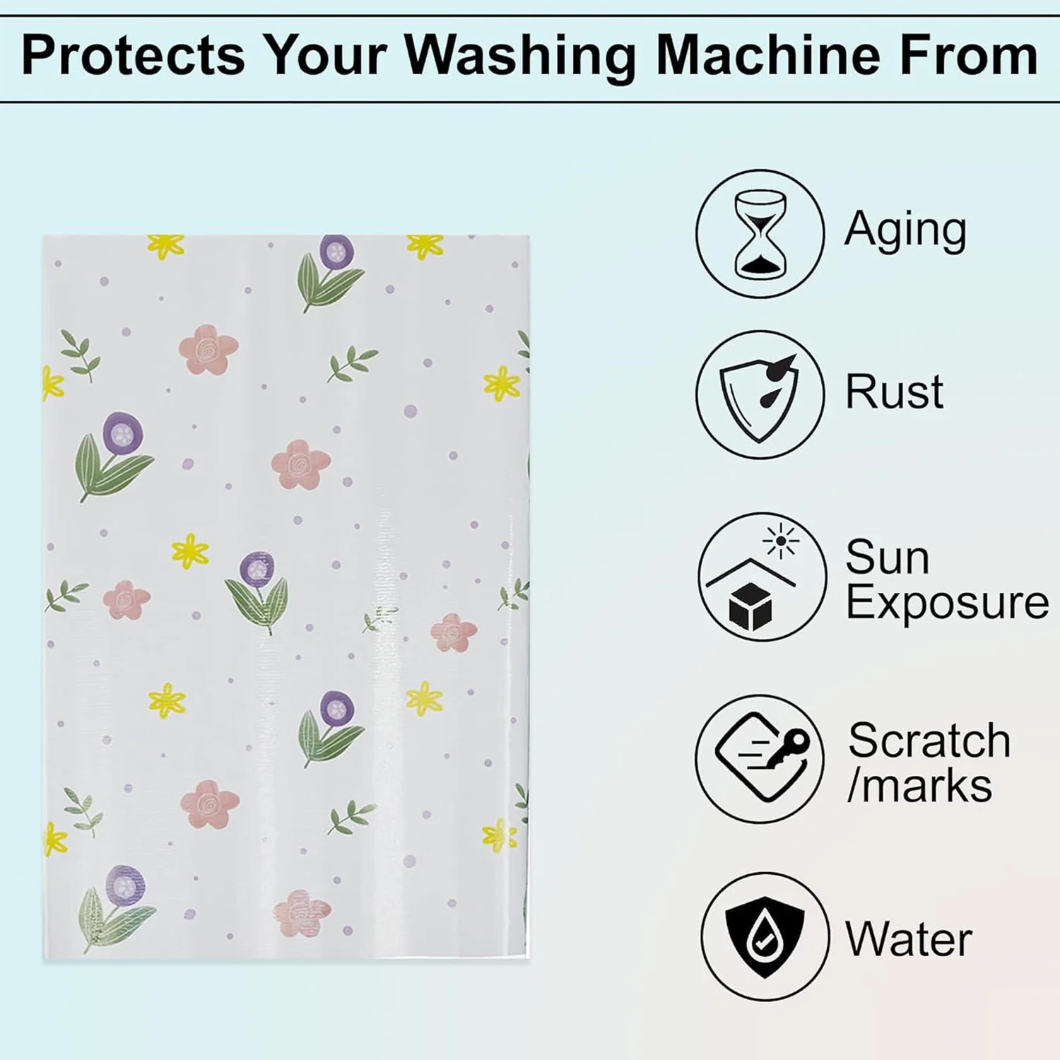 Printed Protective Washing Machine Cover for Top Load (55 × 58 × 87 cm) - Image 6