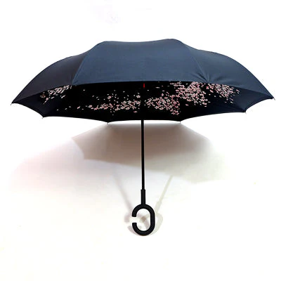 Printed Travel Windproof Umbrella (Reverse Umbrella) - Image 4