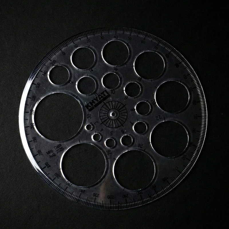 Pro Circle Template with 18 Circle Sizes – 360° Scale (Pack of 10) - Image 4