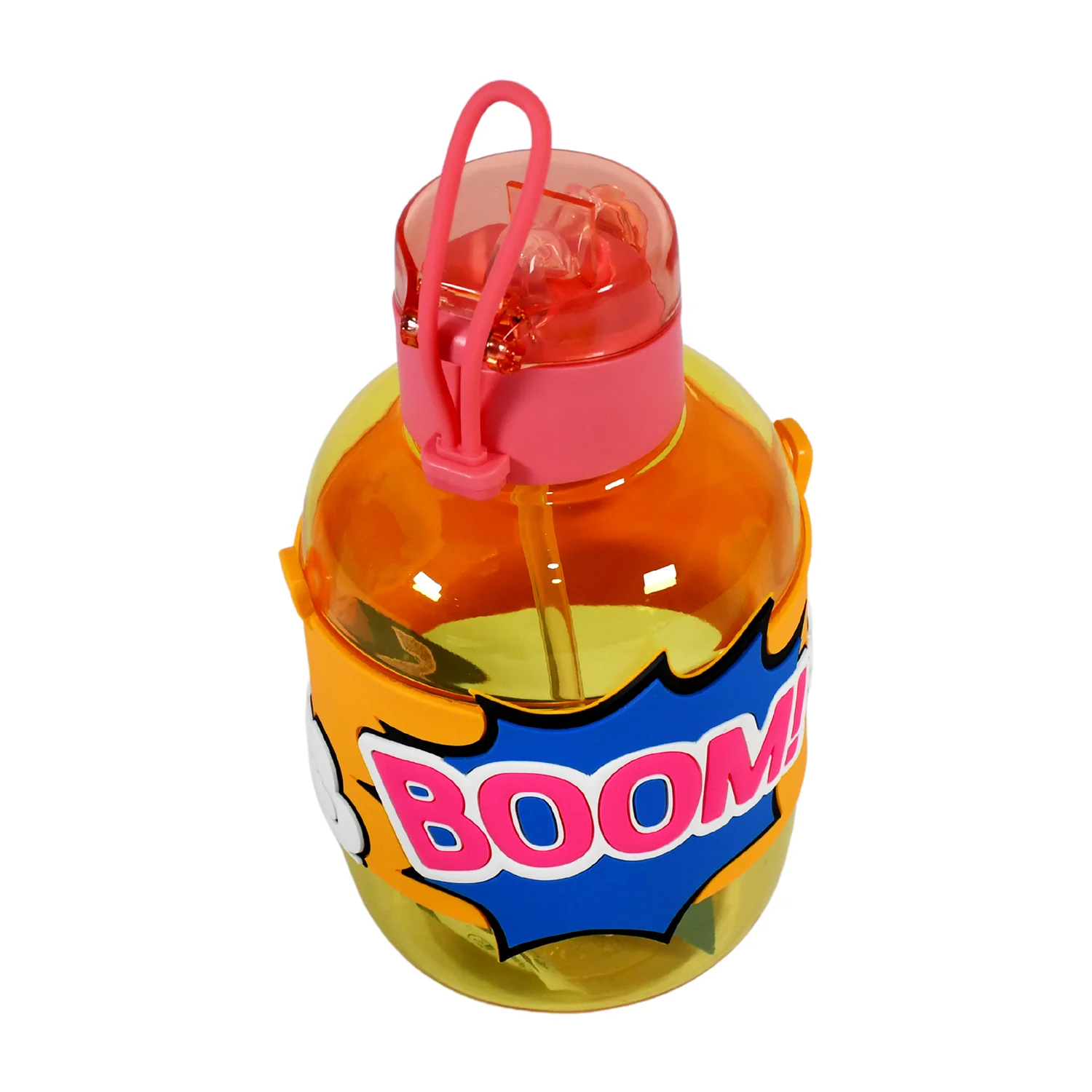 Cute Plastic Water Bottle with adjustable shoulder strap, Straw and Rubber Grip potable drinking cup Water Bottle For Kids | Water Bottle | Return Gift For Kids, Adults | School Water Bottle (1 Pc / 750 ML) - Image 6