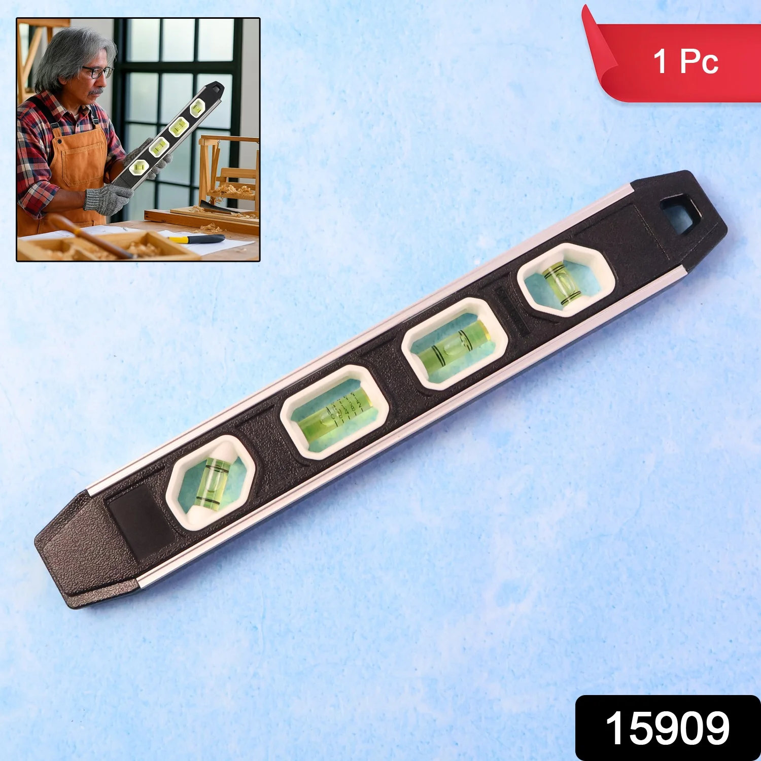 Professional Aluminum Spirit Level Measuring Tool  (1 Pc) - Image 2