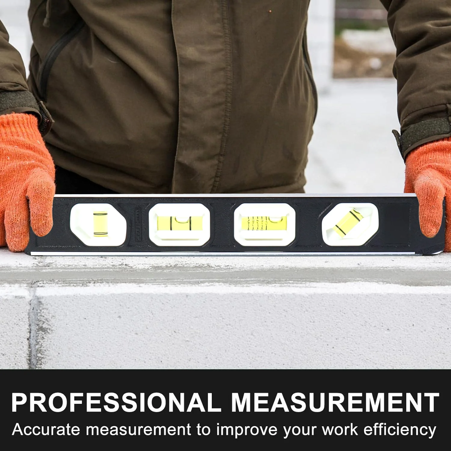 Professional Aluminum Spirit Level Measuring Tool  (1 Pc) - Image 6
