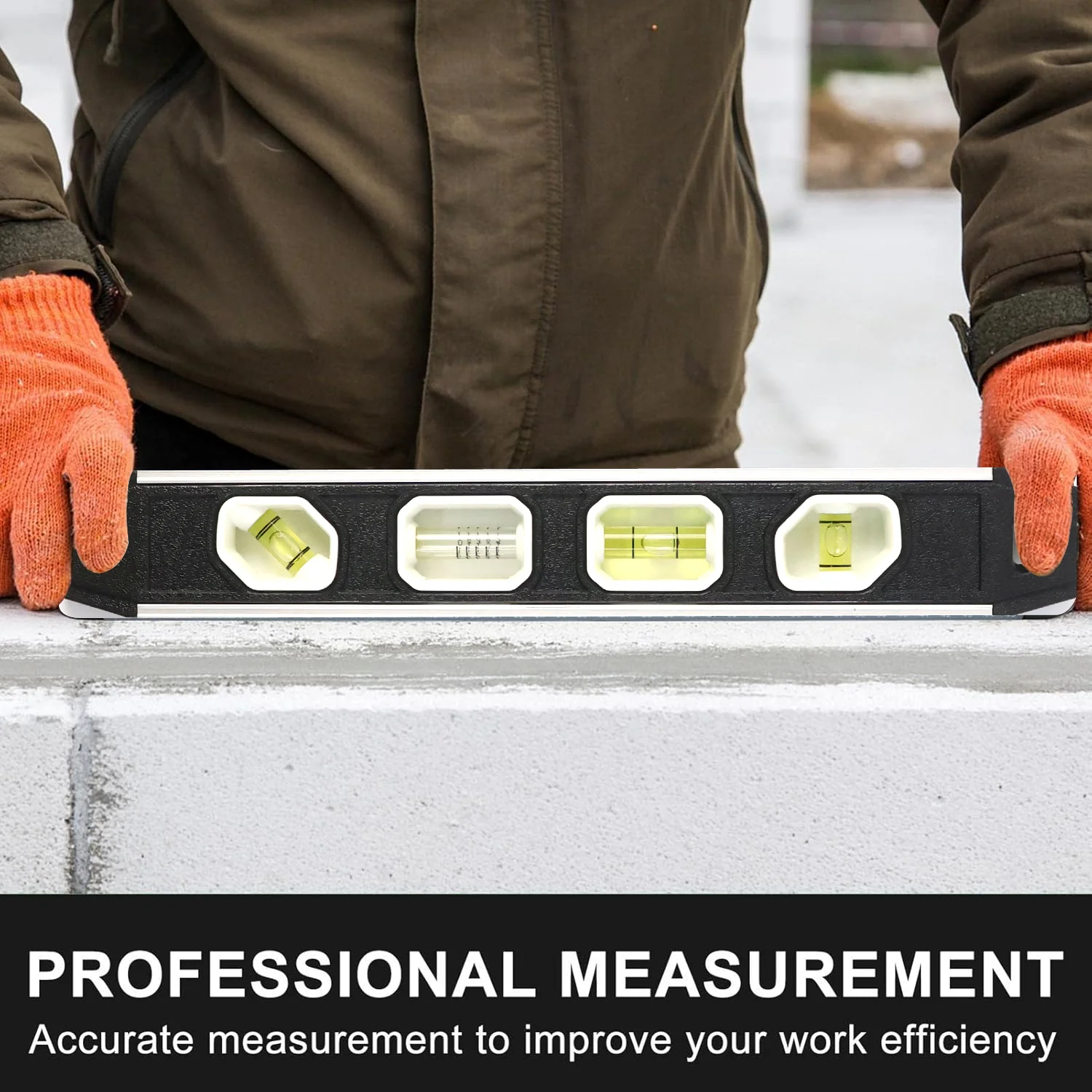 Professional Aluminum Spirit Level Measuring Tool  (B Grade / 1 Pc) - Image 3