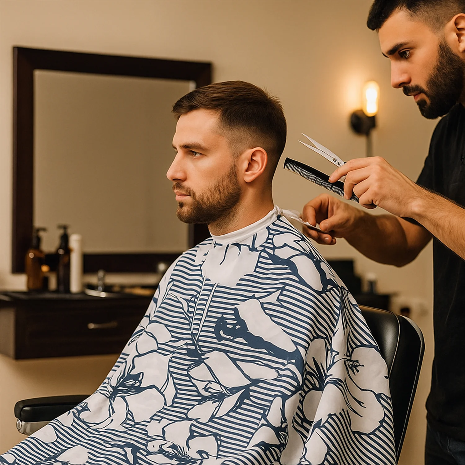 Professional Barber Hair Cutting Cape (1 Pc) - Image 3