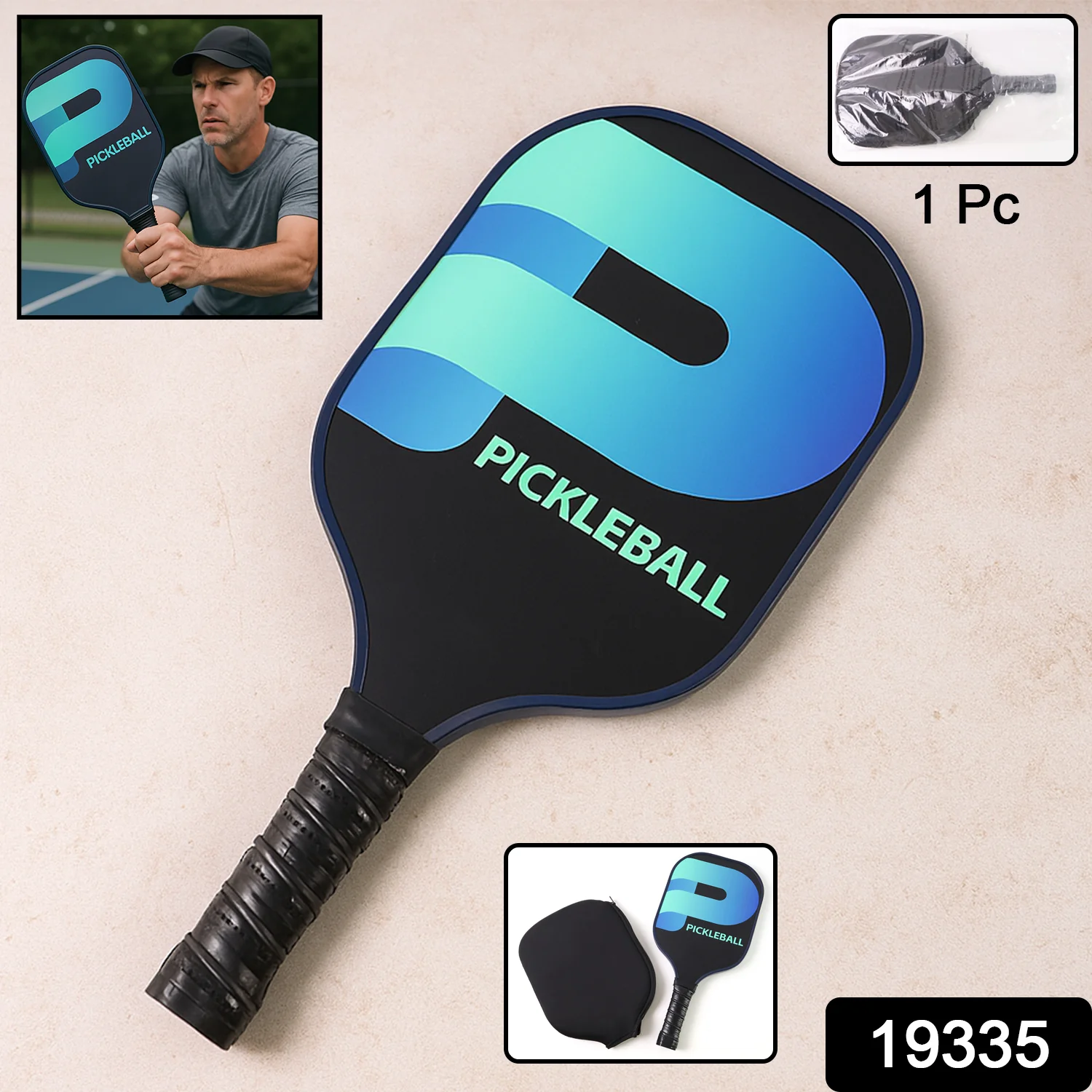 Professional Fiberglass Pickleball Paddle with Cushion Grip Handle - Image 2