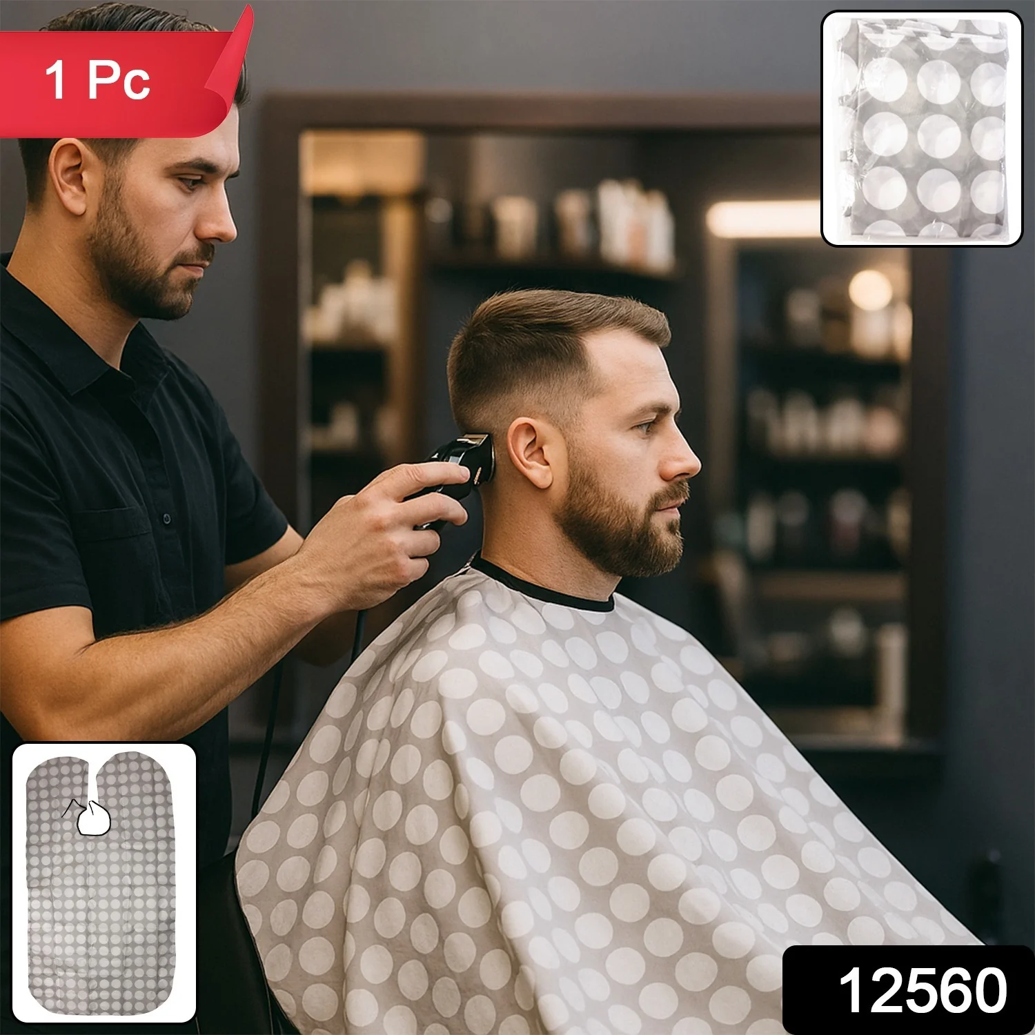 Professional Hair Cutting Cape (1 Pc) - Image 2