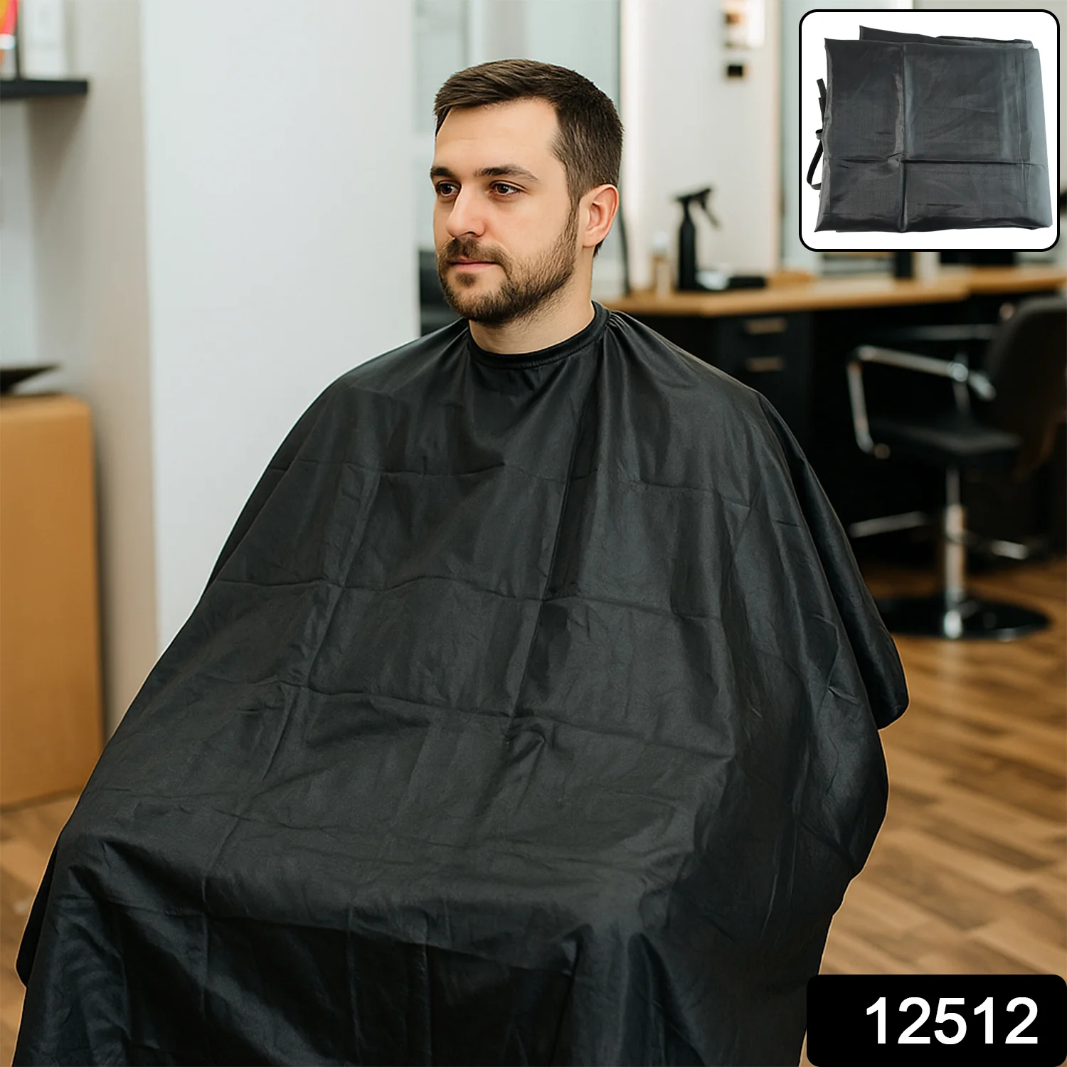 Professional Hair Cutting Salon Apron Cape Waterproof Barber Cloth (1 Pc) - Image 2