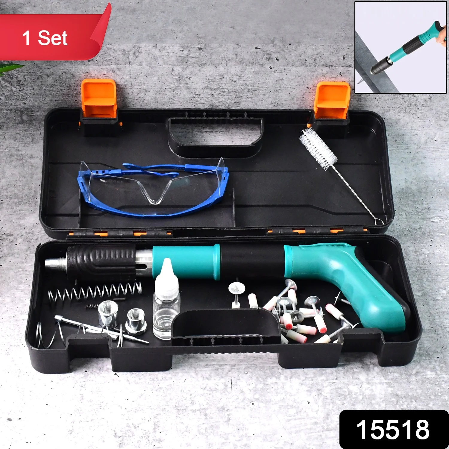Professional Heavy-Duty Manual Rivet/Anchor Fastening Gun Tool Kit - Image 12