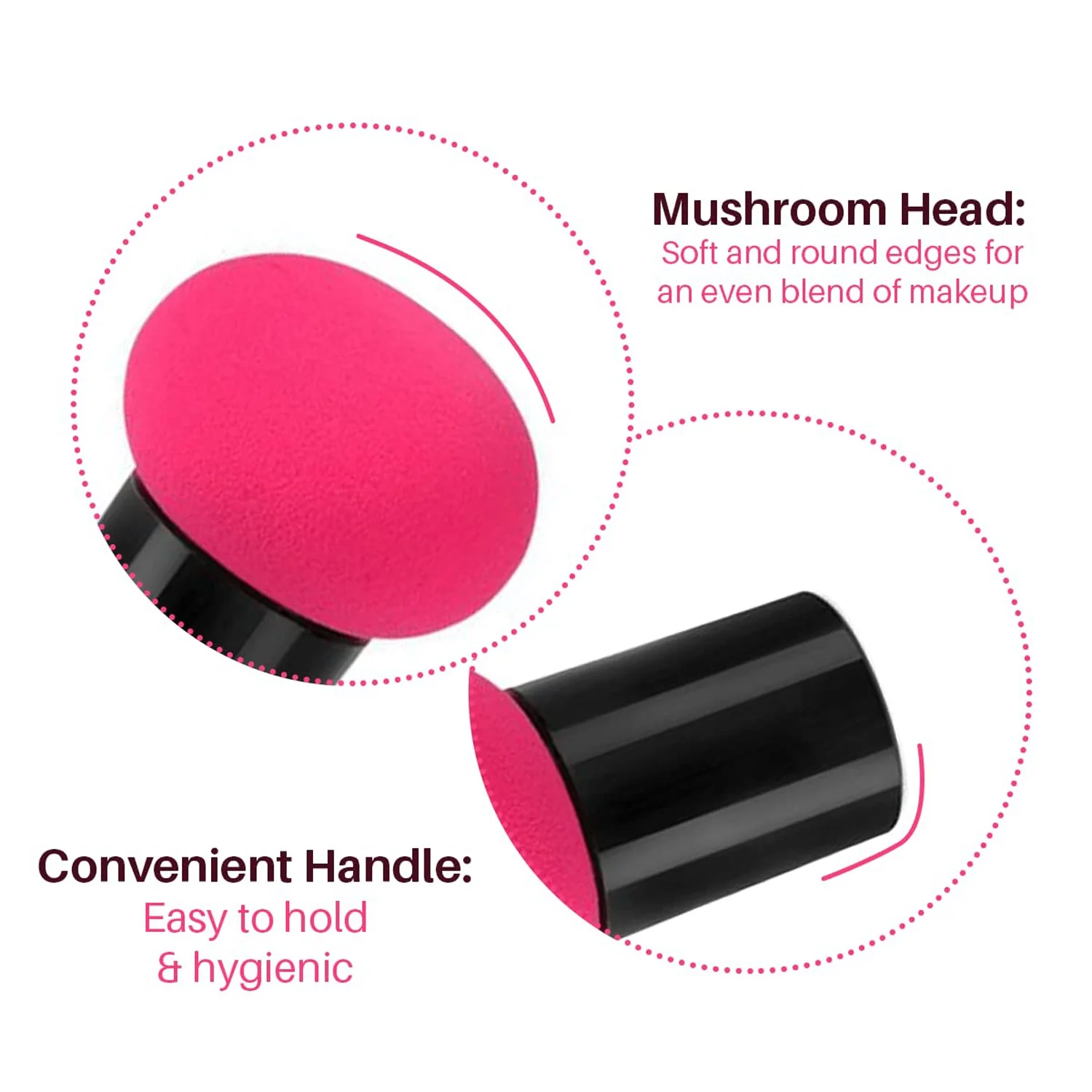 Professional Makeup Sponge Puff with Handle (1 Pc) - Image 8