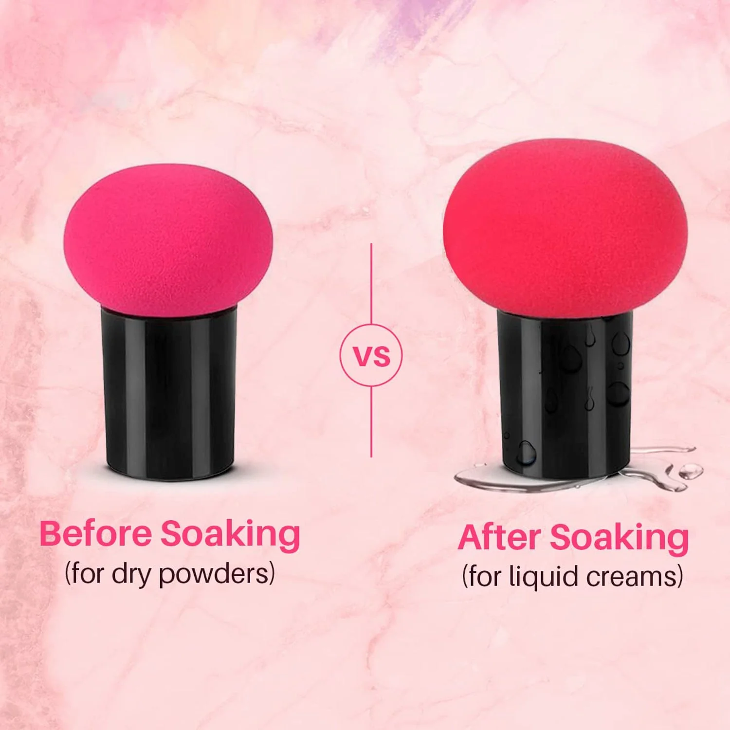 Professional Makeup Sponge Puff with Handle (1 Pc) - Image 9