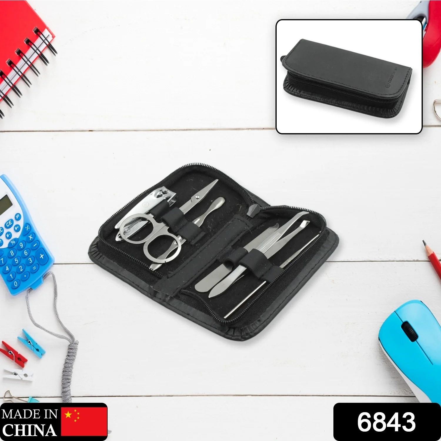 6-Piece Nail Clippers Kit with Travel Case – Professional Manicure SetStainless Steel - Image 2