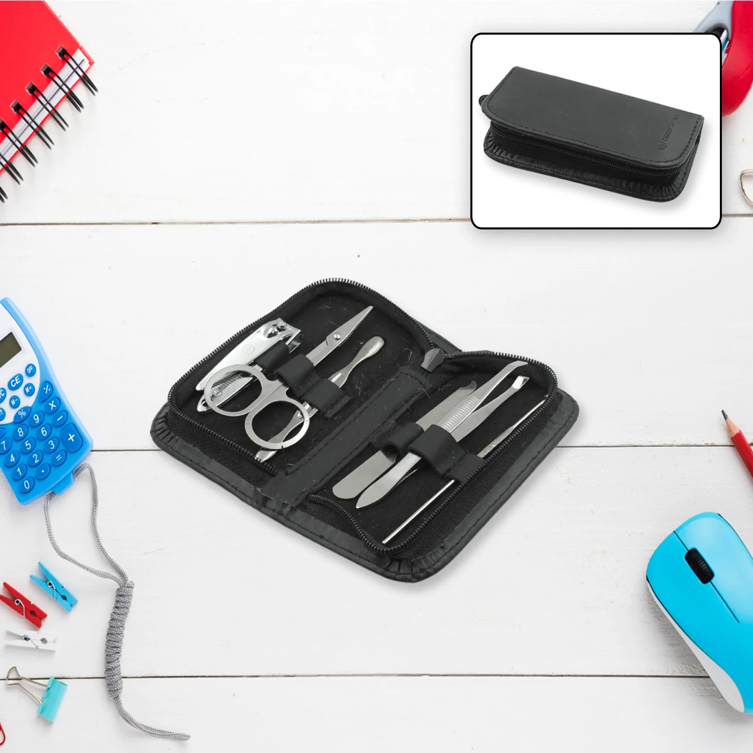 6-Piece Nail Clippers Kit with Travel Case – Professional Manicure SetStainless Steel - Image 3