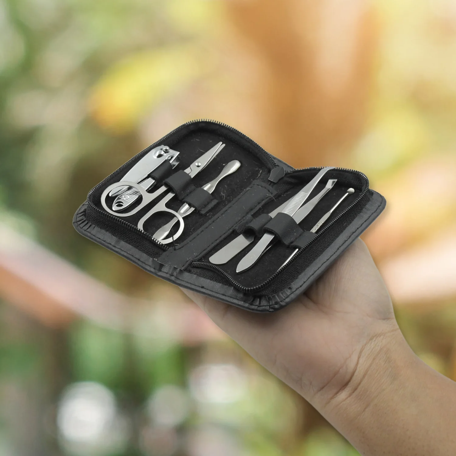 6-Piece Nail Clippers Kit with Travel Case – Professional Manicure SetStainless Steel - Image 4