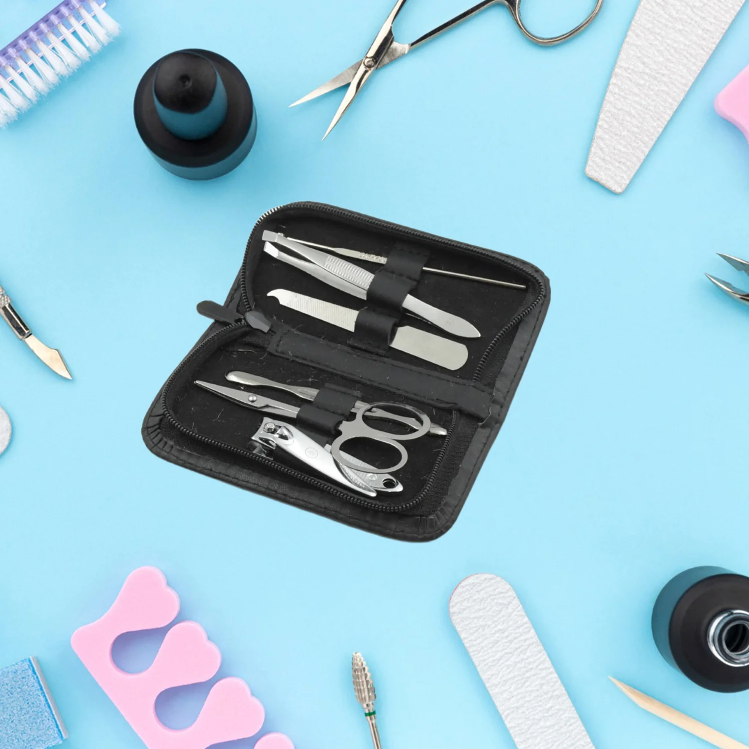 6-Piece Nail Clippers Kit with Travel Case – Professional Manicure SetStainless Steel - Image 5