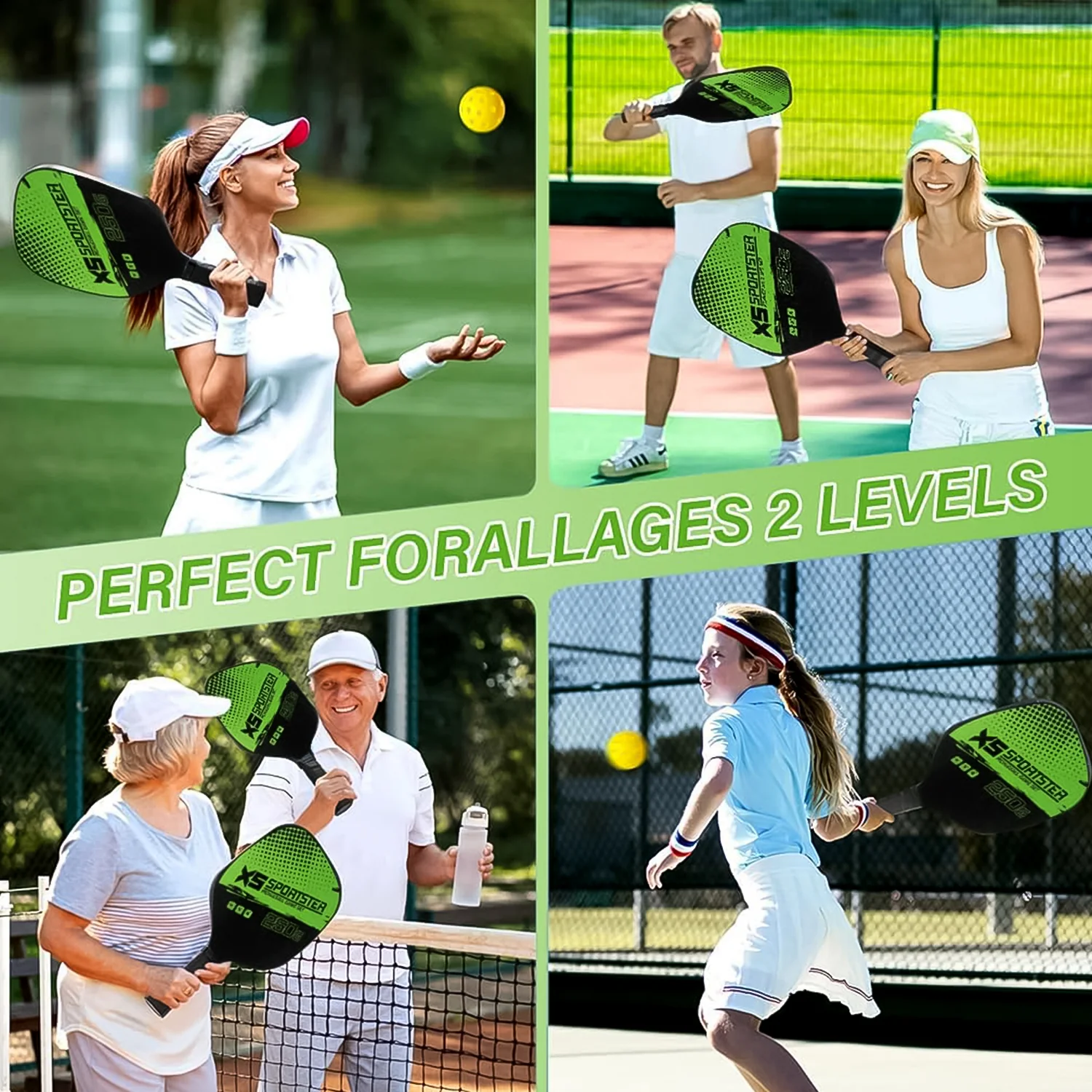 Konex Professional Outdoor Pickleball Paddle and Ball (1 Set) - Image 4
