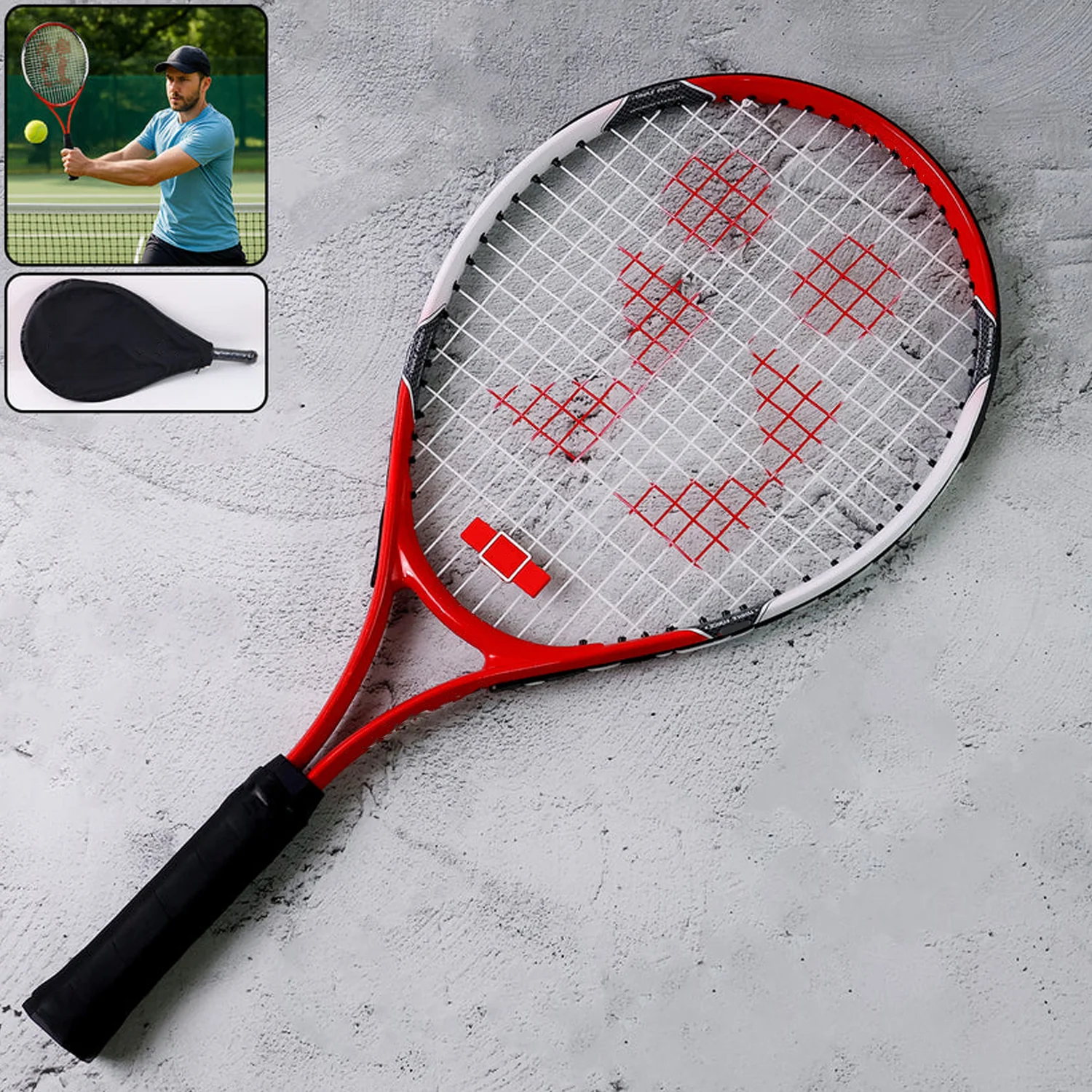 Professional Tennis Racket with Full Cover (1 Pc) - Image 3