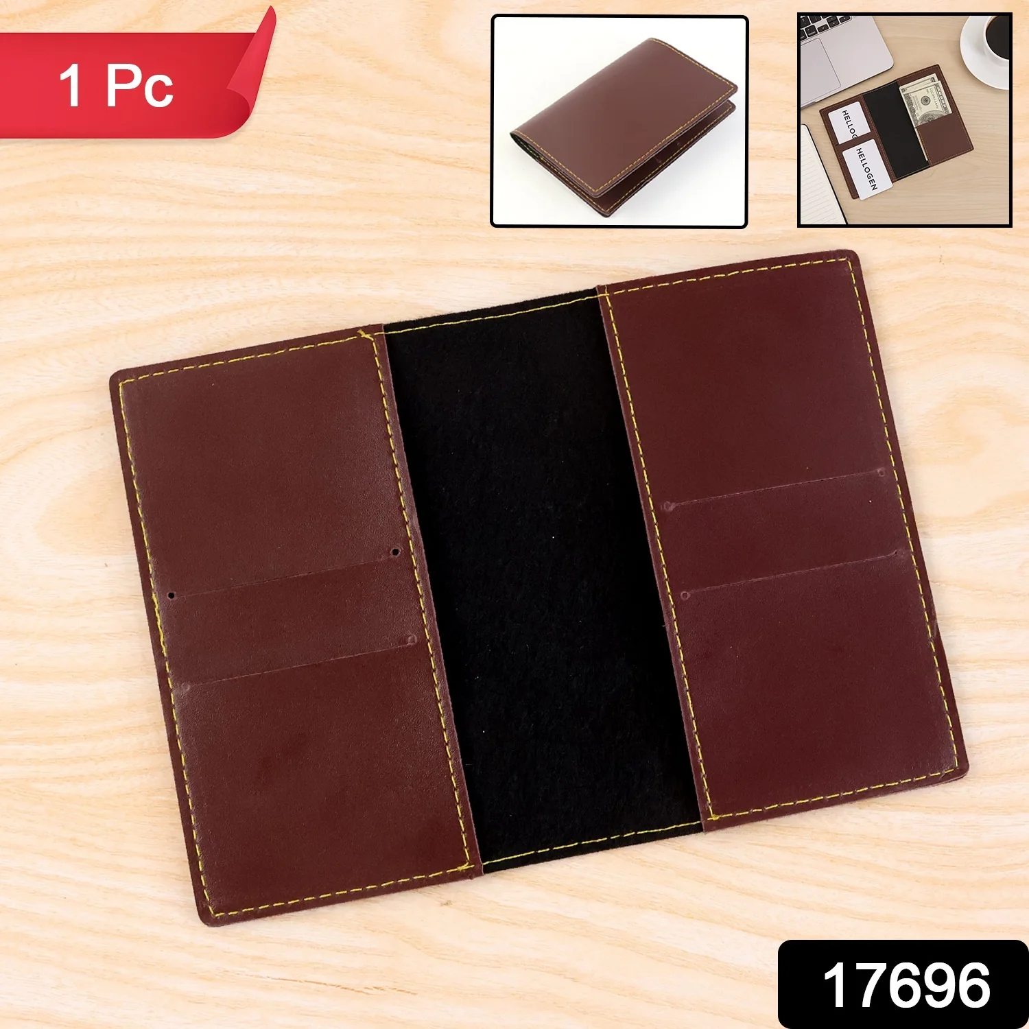PU Leather Multipurpose Card Holder & Slim Travel Wallet (1 Pc) - Image 2