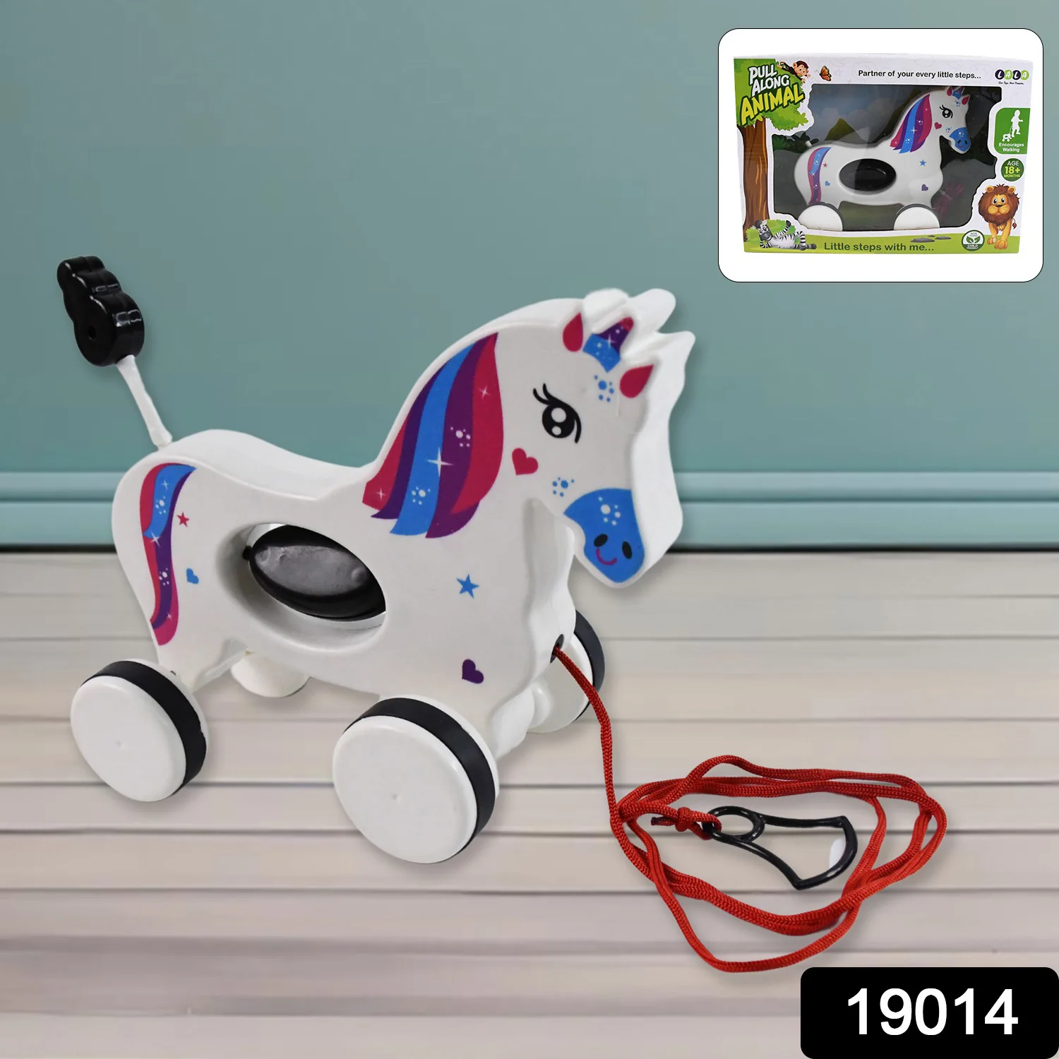 Pull Along Toy Unicorn | Pull String Toys for Babies - Image 2
