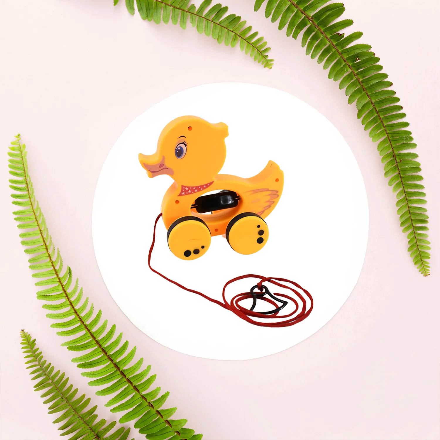 Pull Along Toy with Attractive Design, Developmental Toy for Girl Boy (Duck) - Image 3