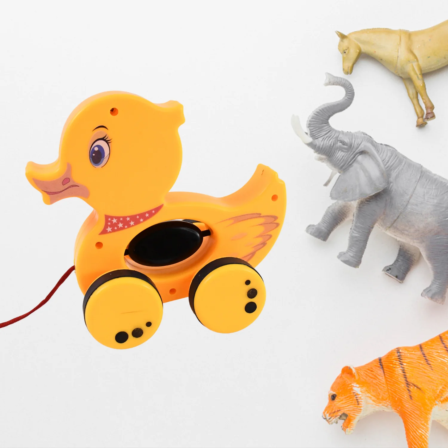 Pull Along Toy with Attractive Design, Developmental Toy for Girl Boy (Duck) - Image 4