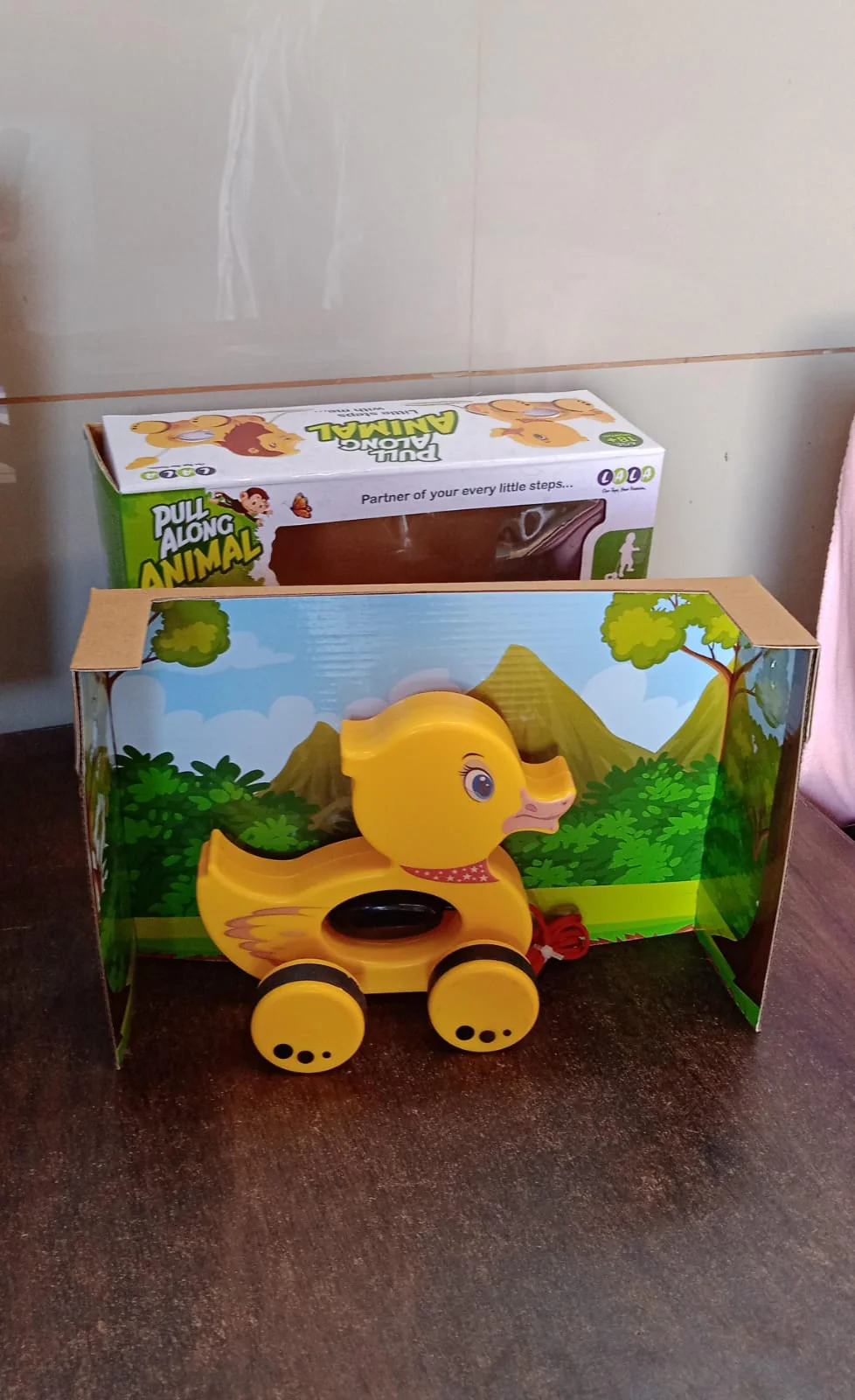 Pull Along Toy with Attractive Design, Developmental Toy for Girl Boy (Duck) - Image 7