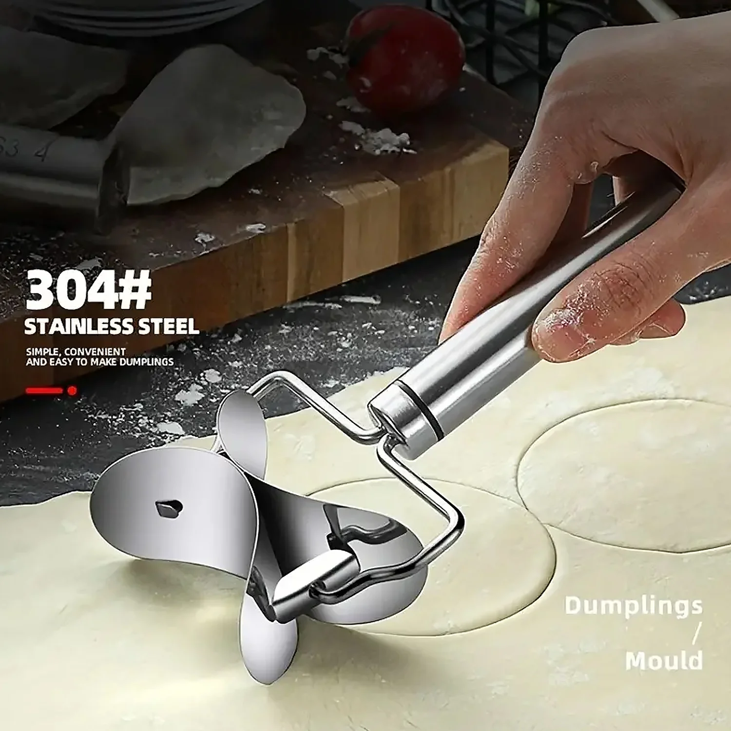 Multifunctional Easy and Fast Stainless Steel Puri cutter roller Machine (1 pc) - Image 8