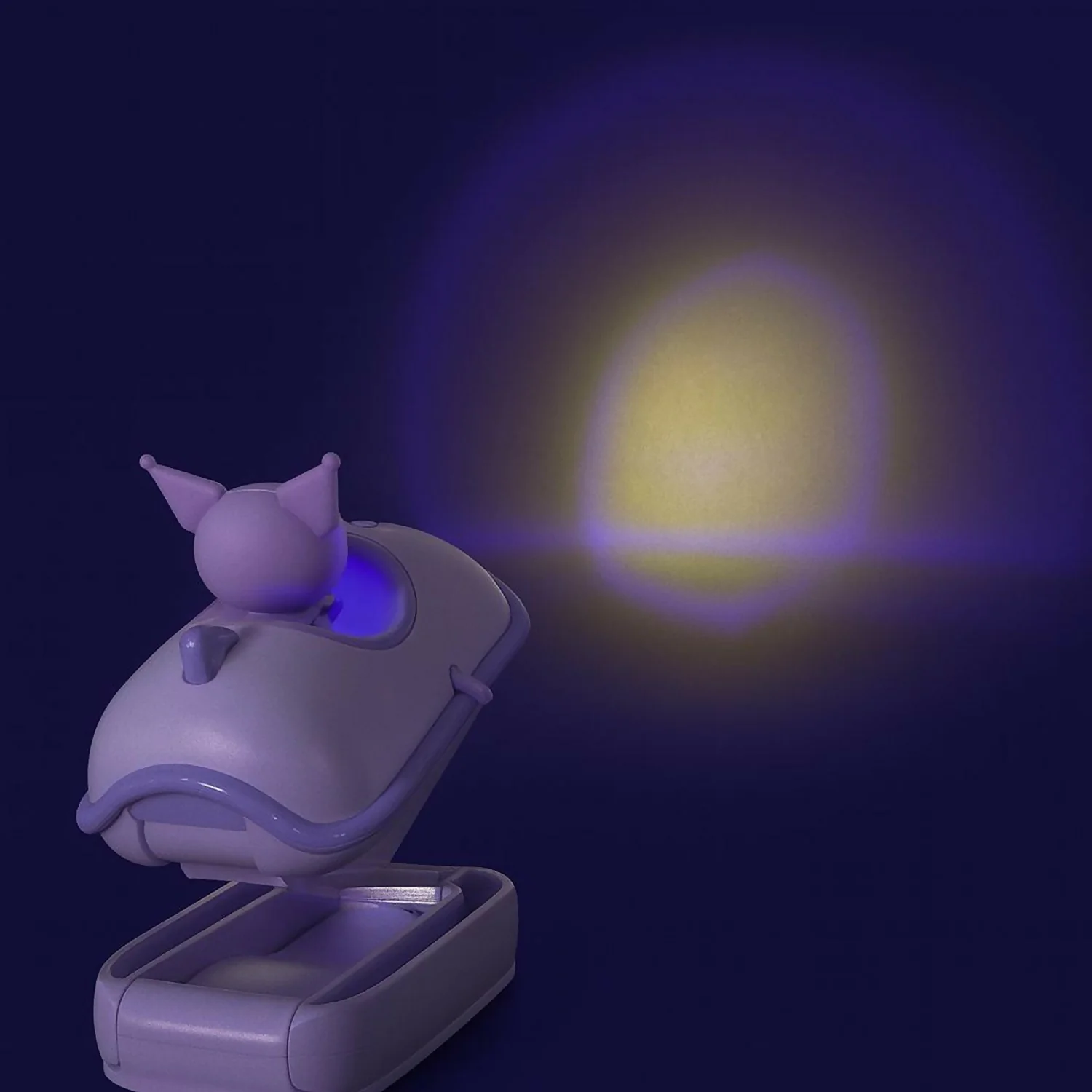 purple Mini Folding LED Night Light Cute Cartoon Desk Lamp for Kids & Bedside - Image 3