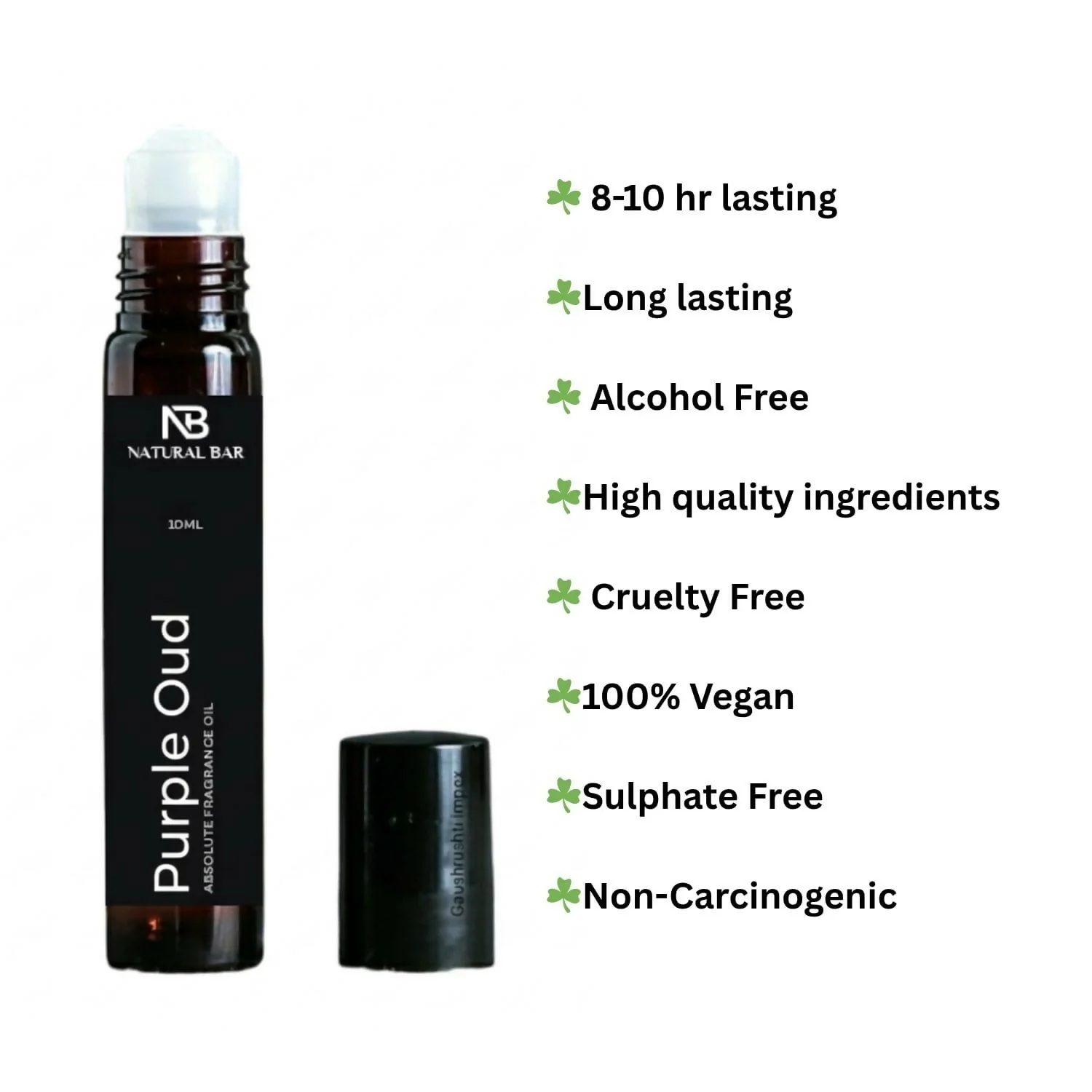 Purple Oud Luxury Attar Roll On Long Lasting Non Alcoholic Perfume (10ml) - Image 3